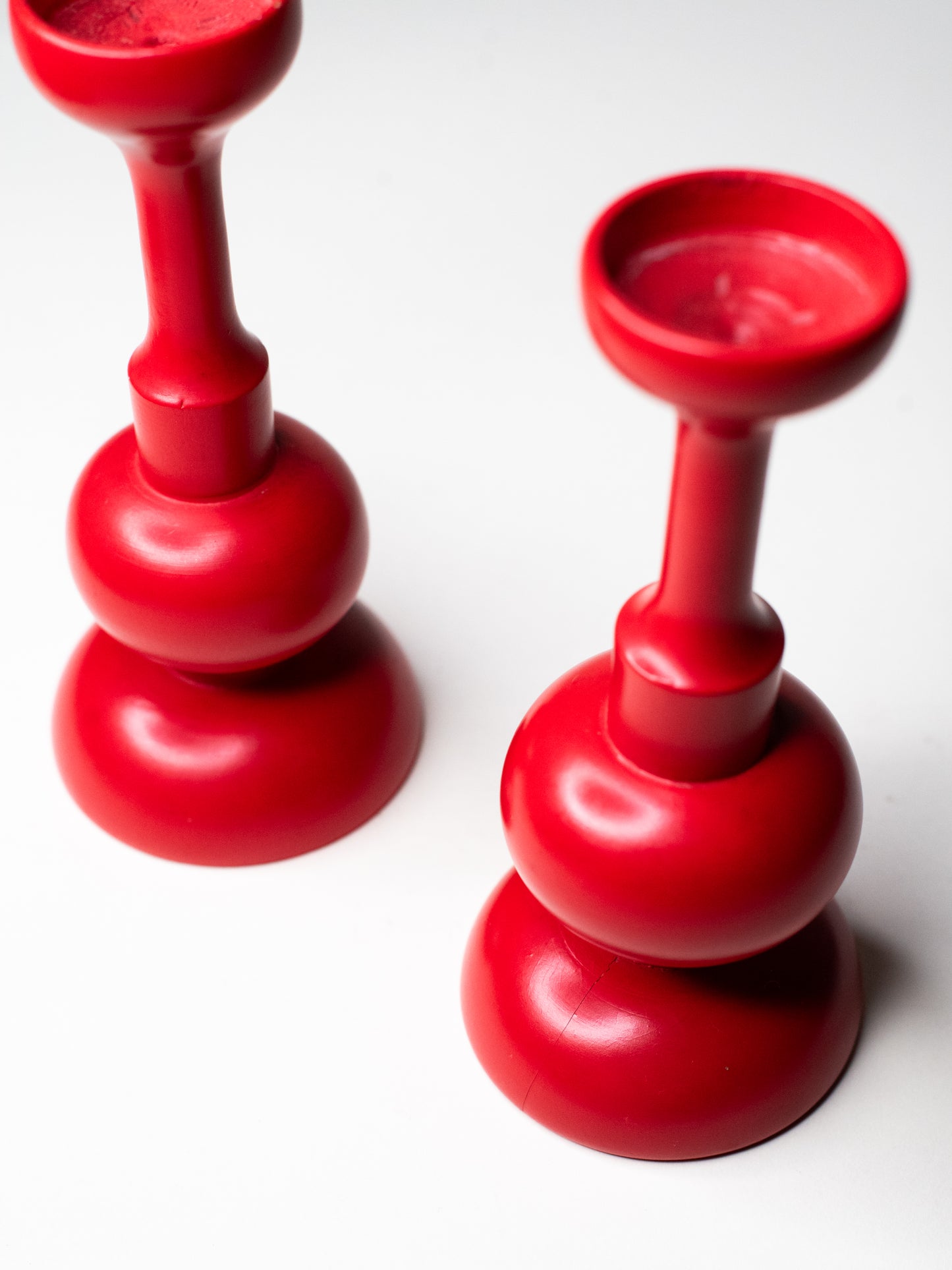 Pair of Vintage Candle Holders by Aarikka - Finland, 1970s