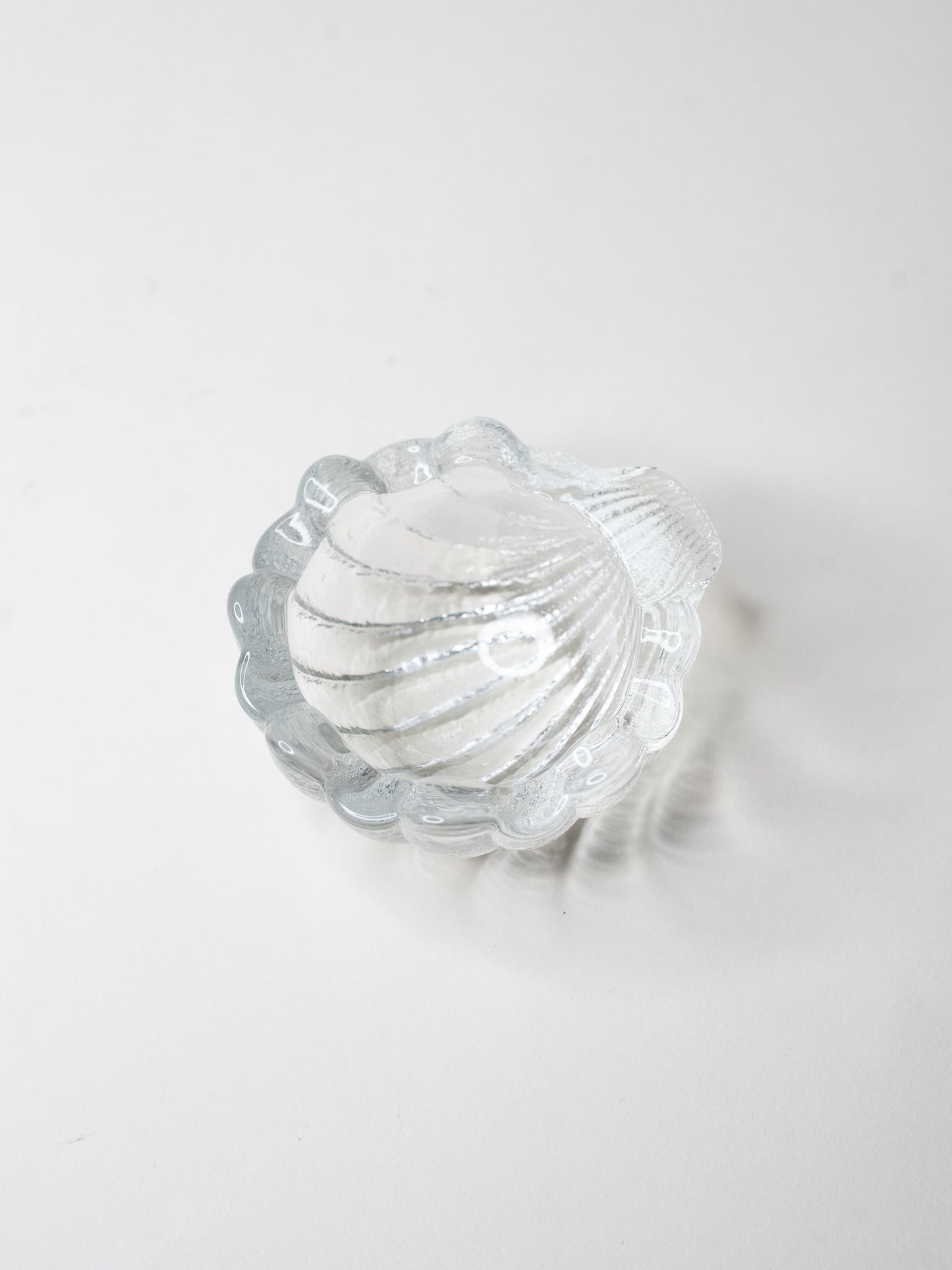 Vintage Pressed-Glass Shell Dish
