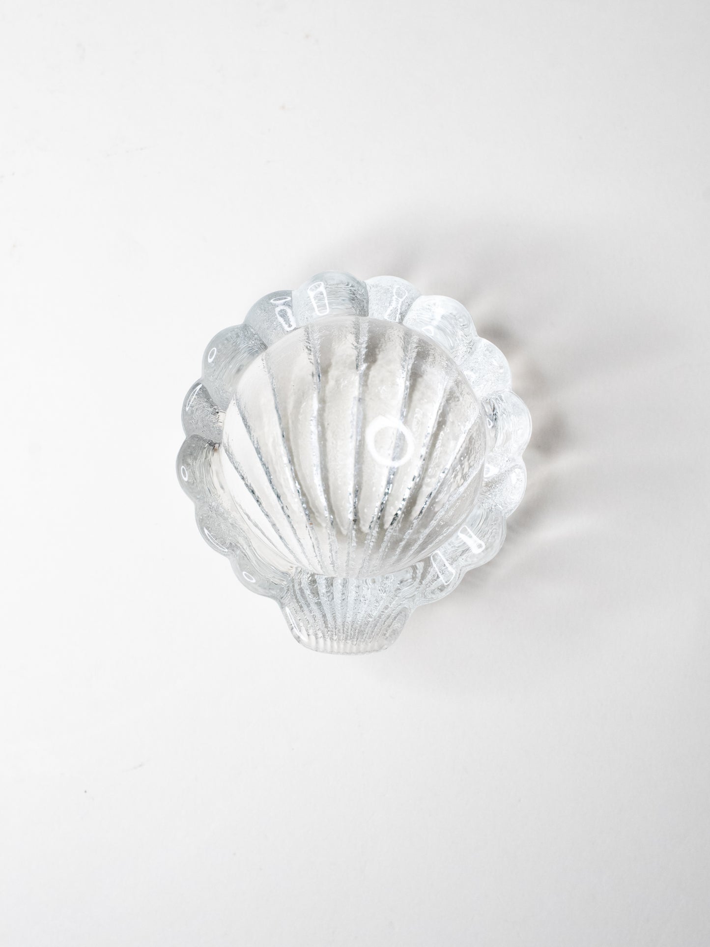 Vintage Pressed-Glass Shell Dish