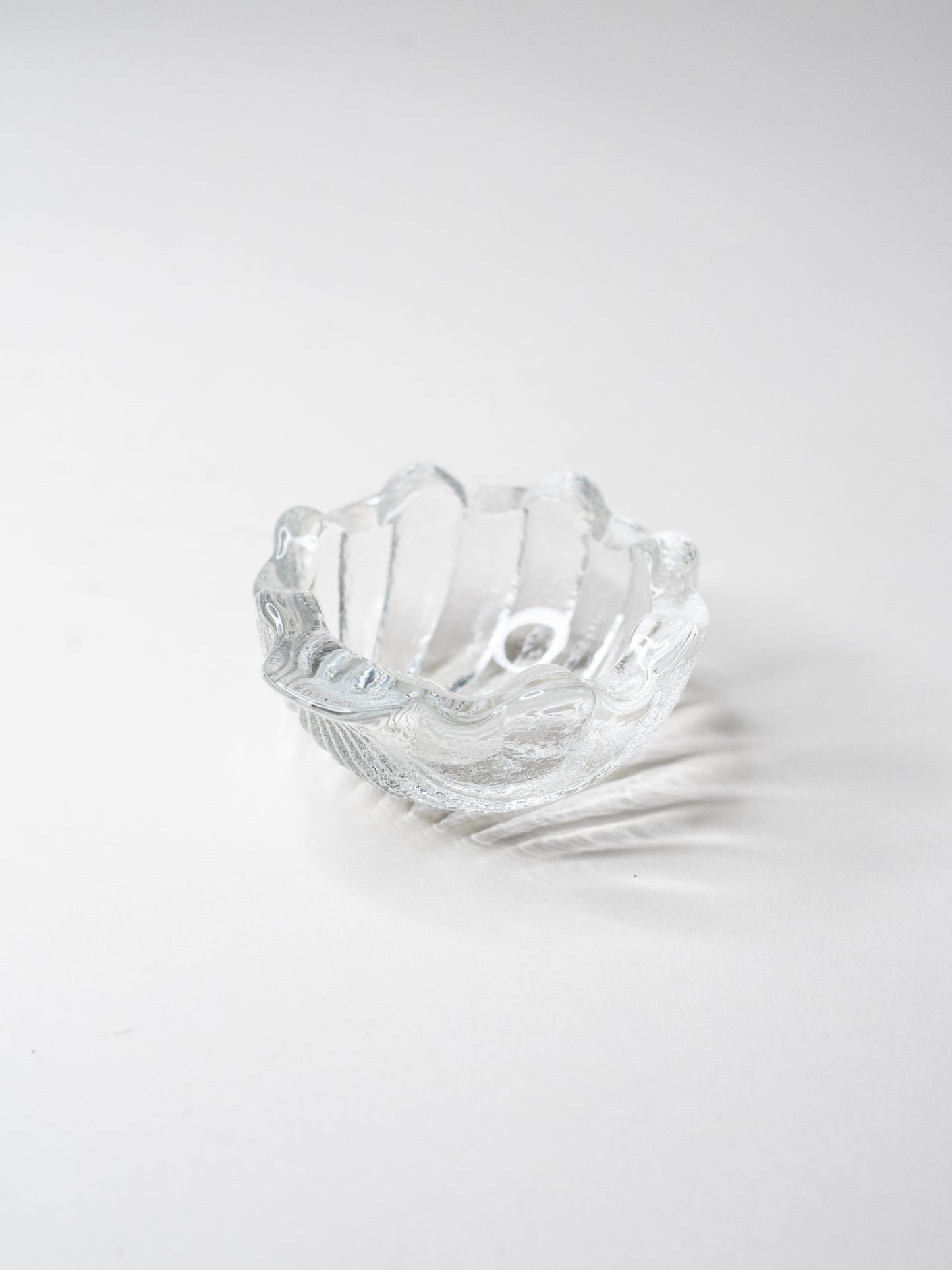 Vintage Pressed-Glass Shell Dish