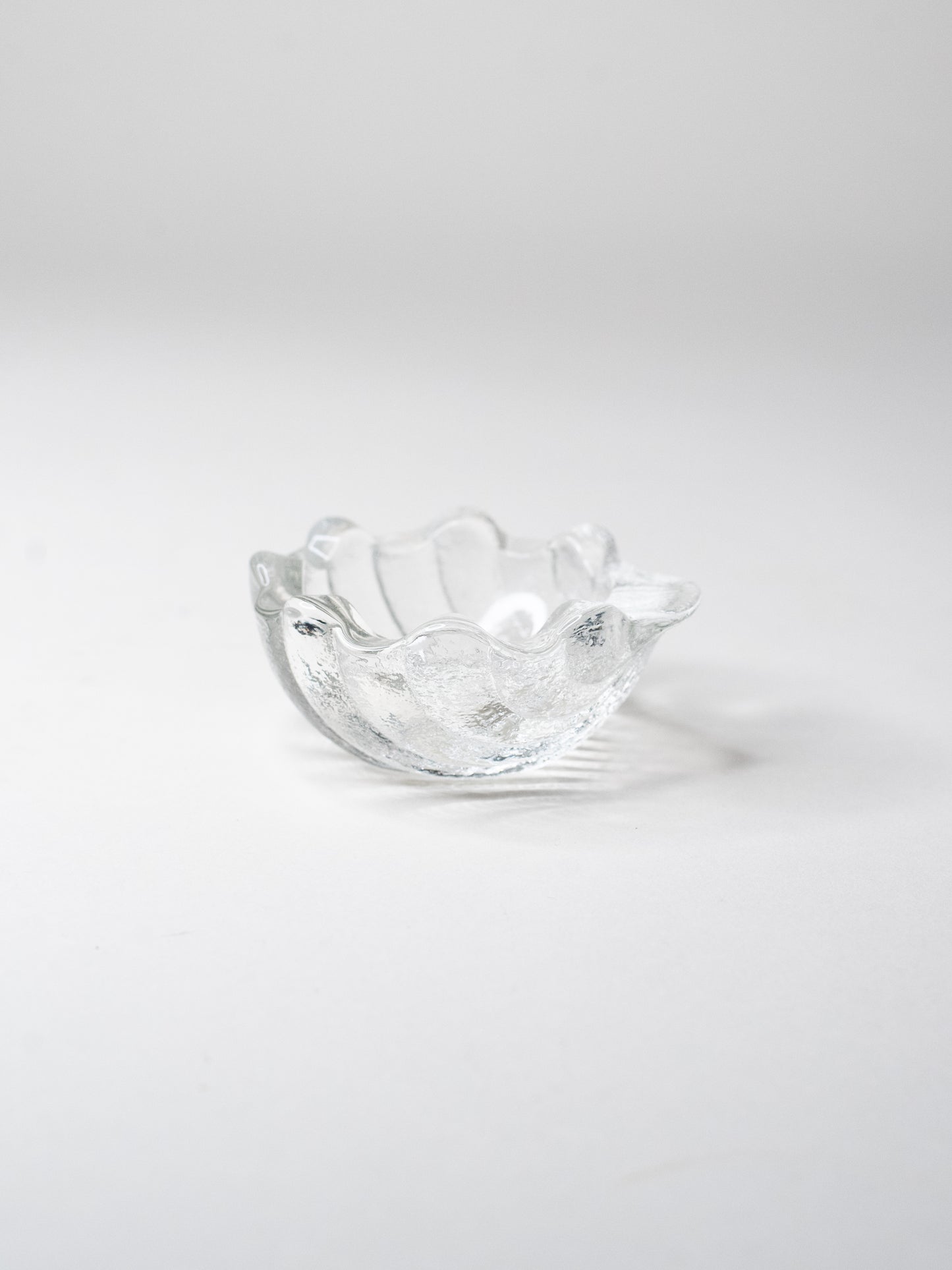 Vintage Pressed-Glass Shell Dish
