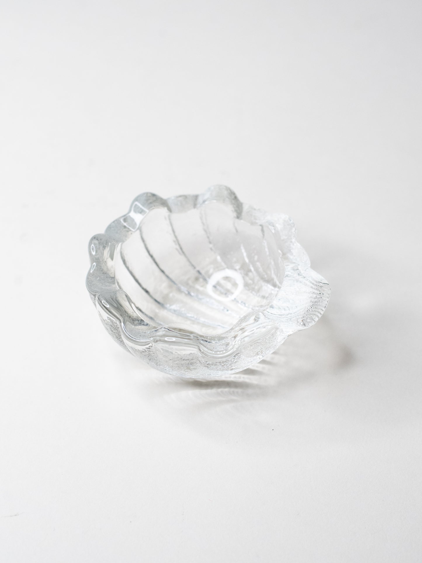 Vintage Pressed-Glass Shell Dish