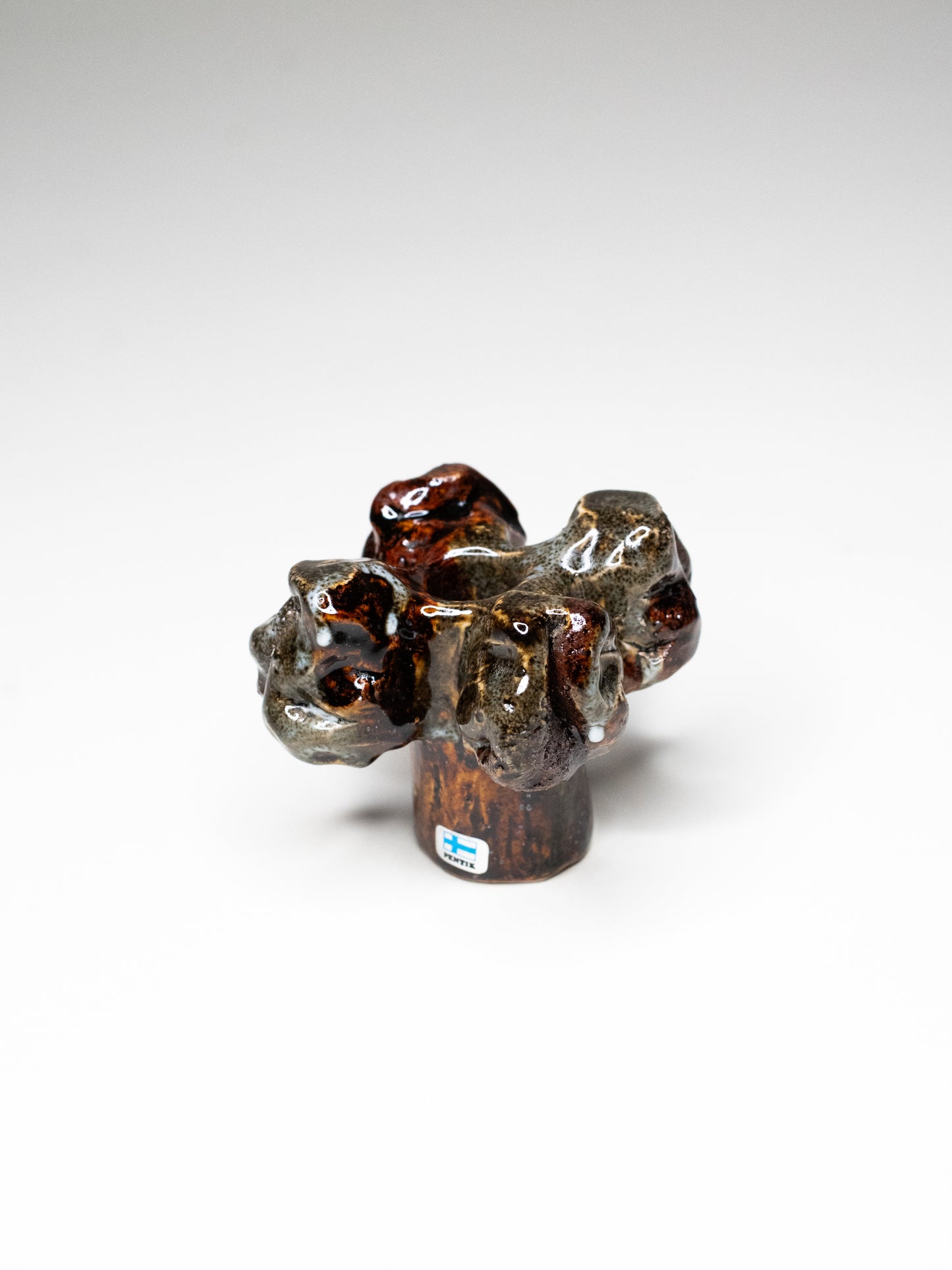 Pentik ‘Kaamoskivi’ Candle Holder in Mossy Green - Finland, 1970s