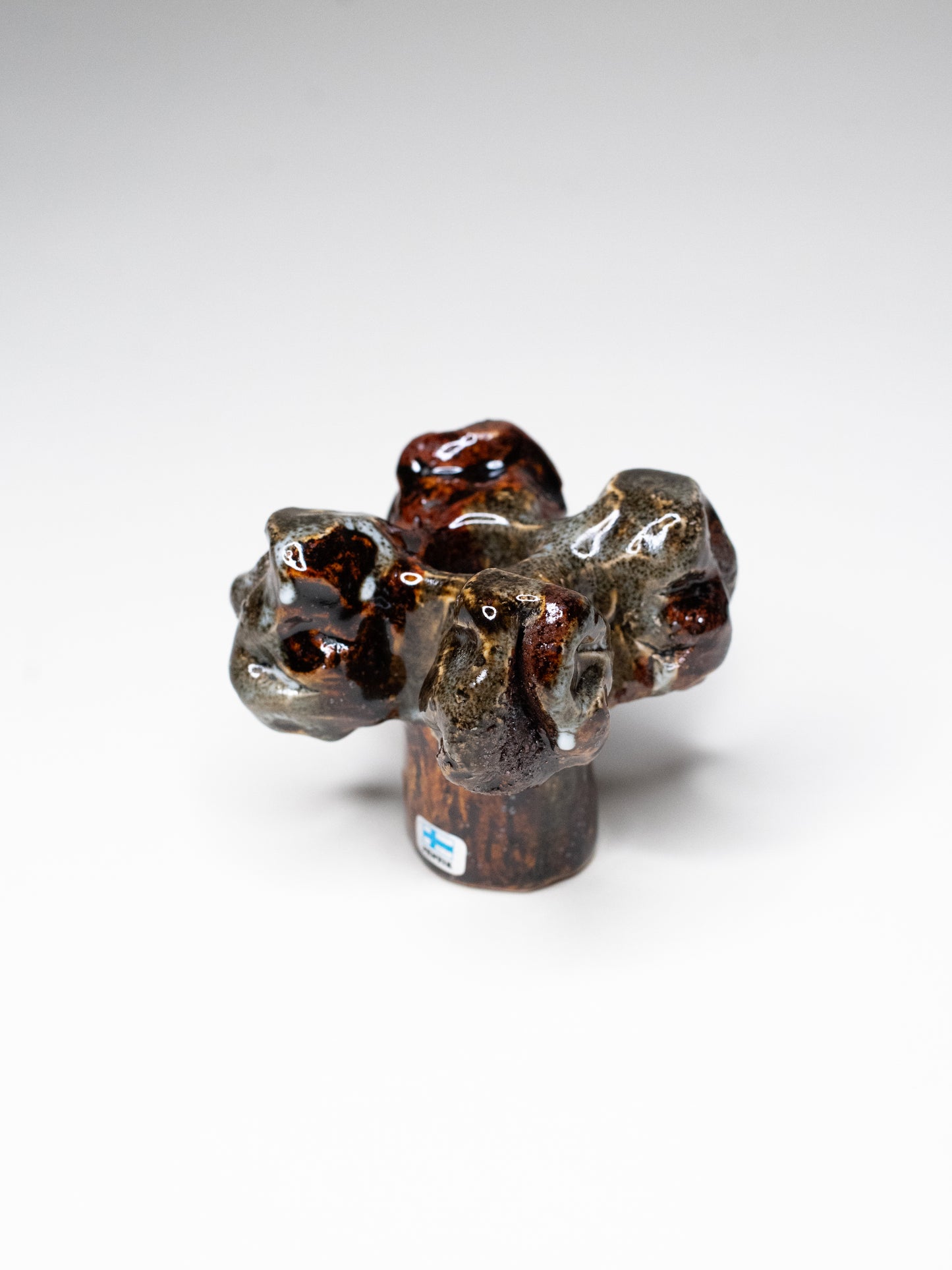 Pentik ‘Kaamoskivi’ Candle Holder in Mossy Green - Finland, 1970s