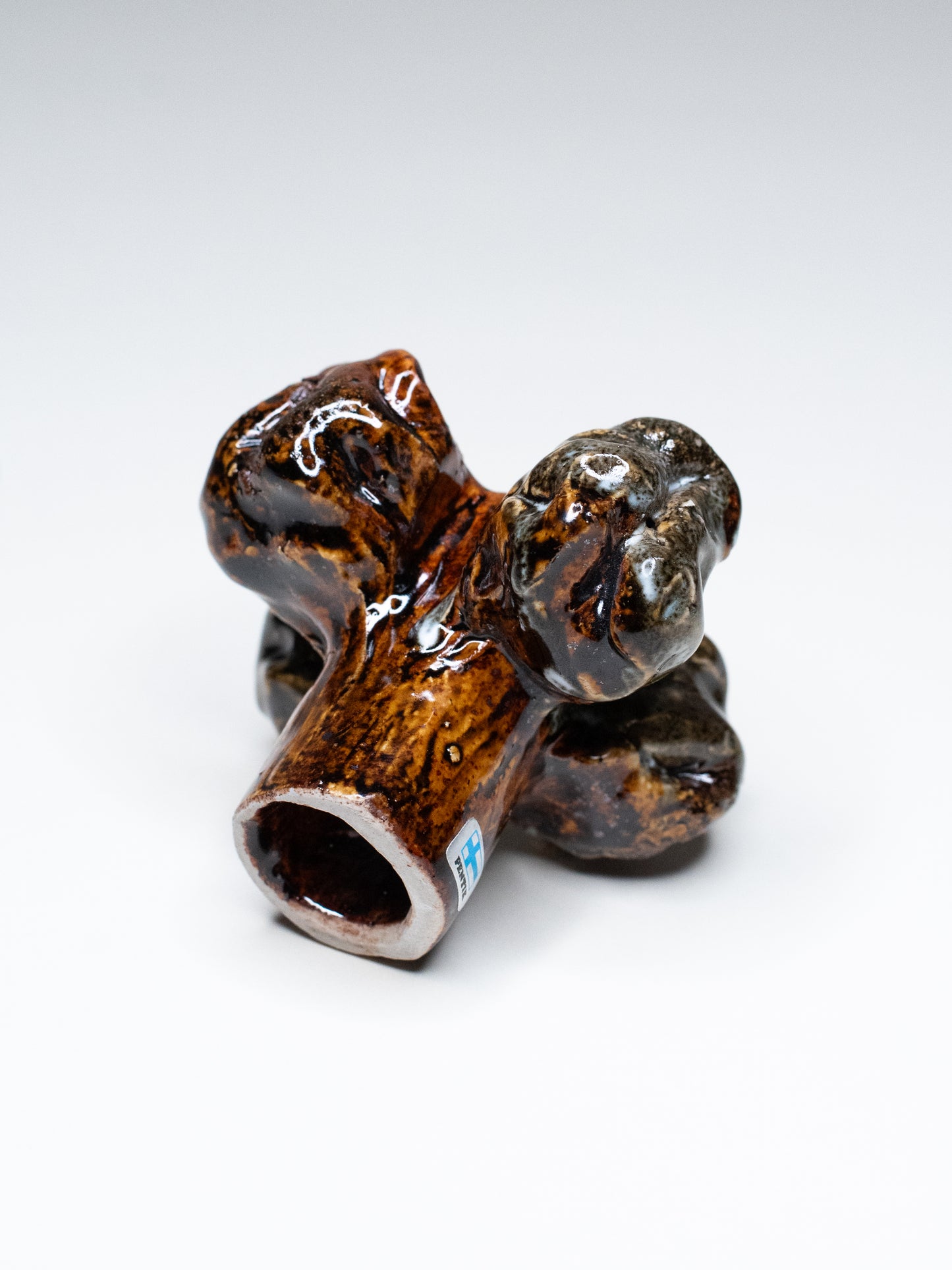 Pentik ‘Kaamoskivi’ Candle Holder in Mossy Green - Finland, 1970s