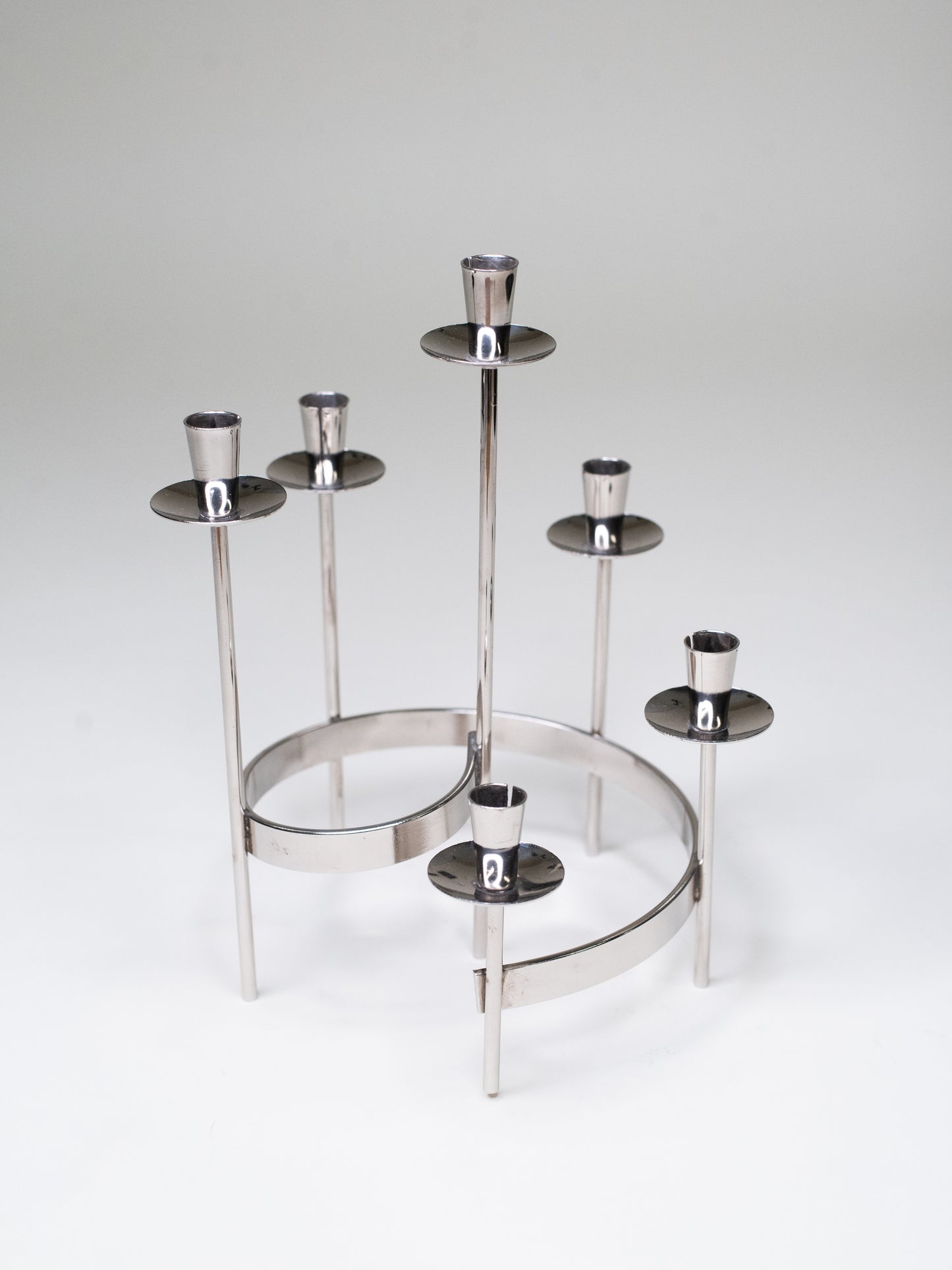 Stainless Steel Candelabra by Harry N. Boström for Bo Svensk - Sweden, 1960s