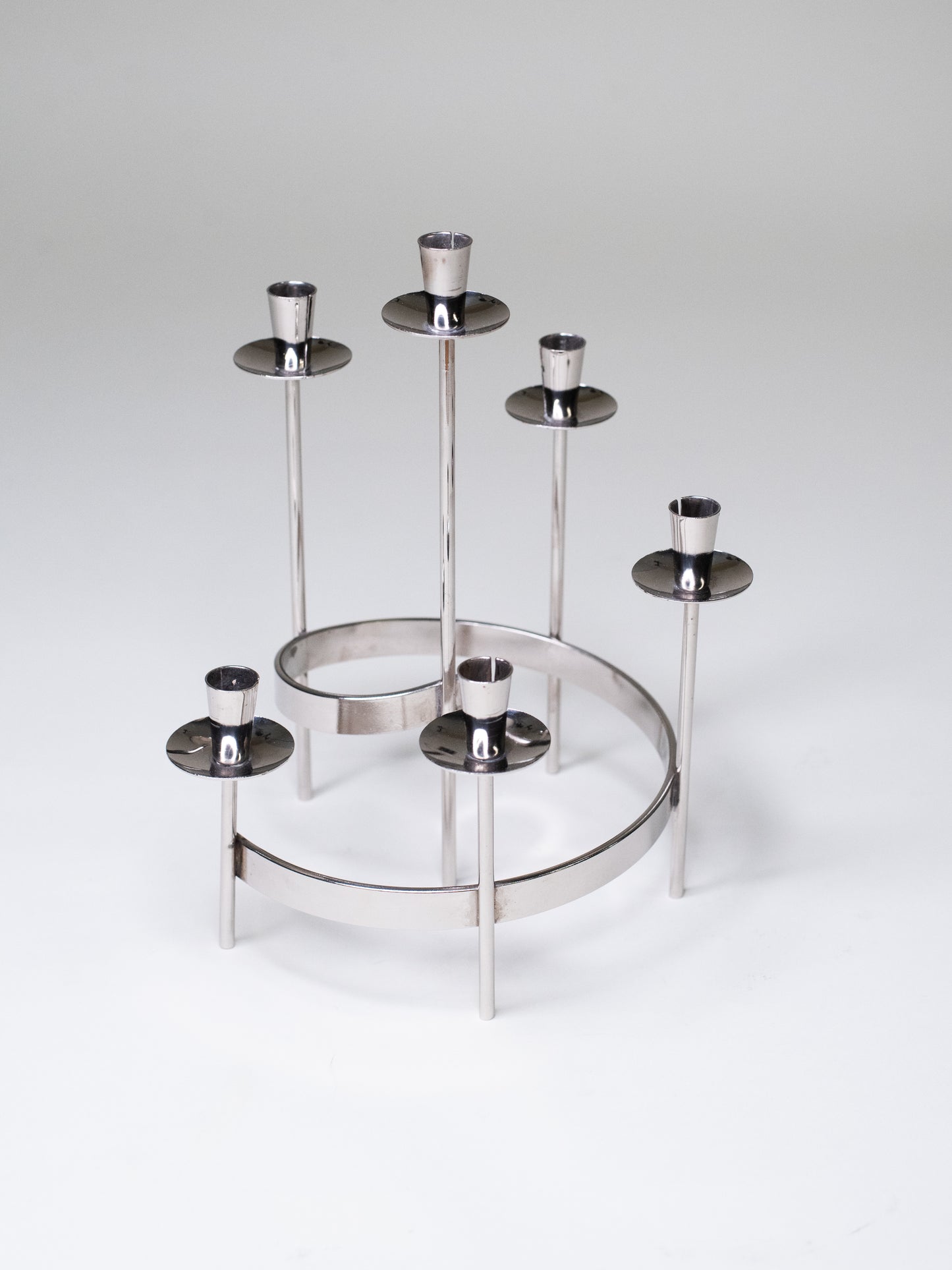 Stainless Steel Candelabra by Harry N. Boström for Bo Svensk - Sweden, 1960s