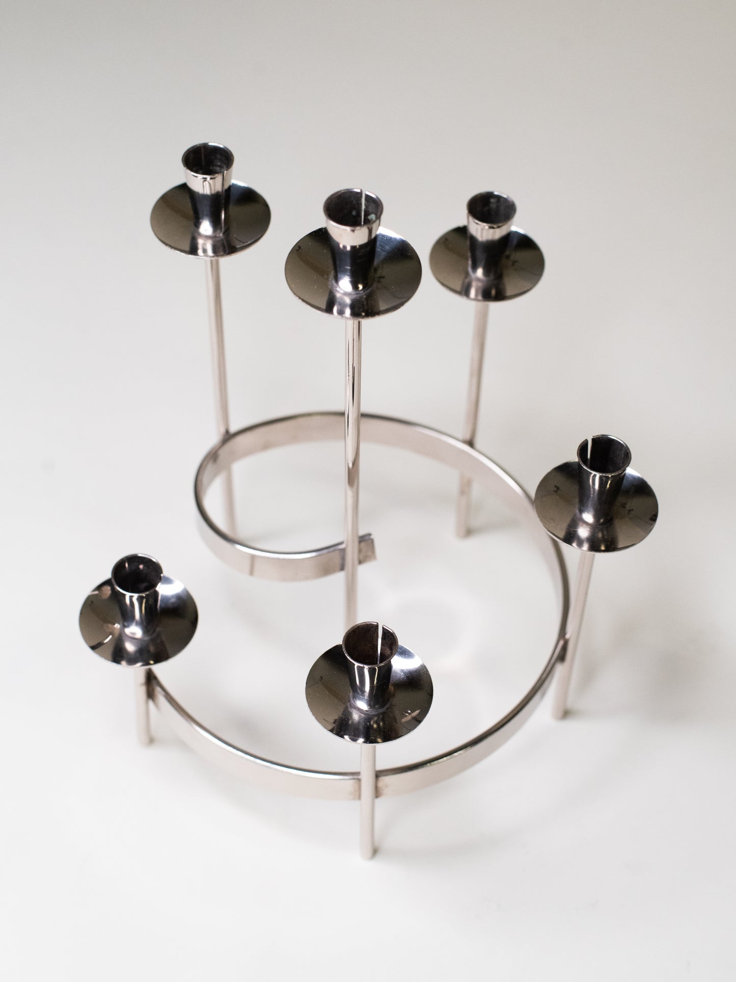 Stainless Steel Candelabra by Harry N. Boström for Bo Svensk - Sweden, 1960s