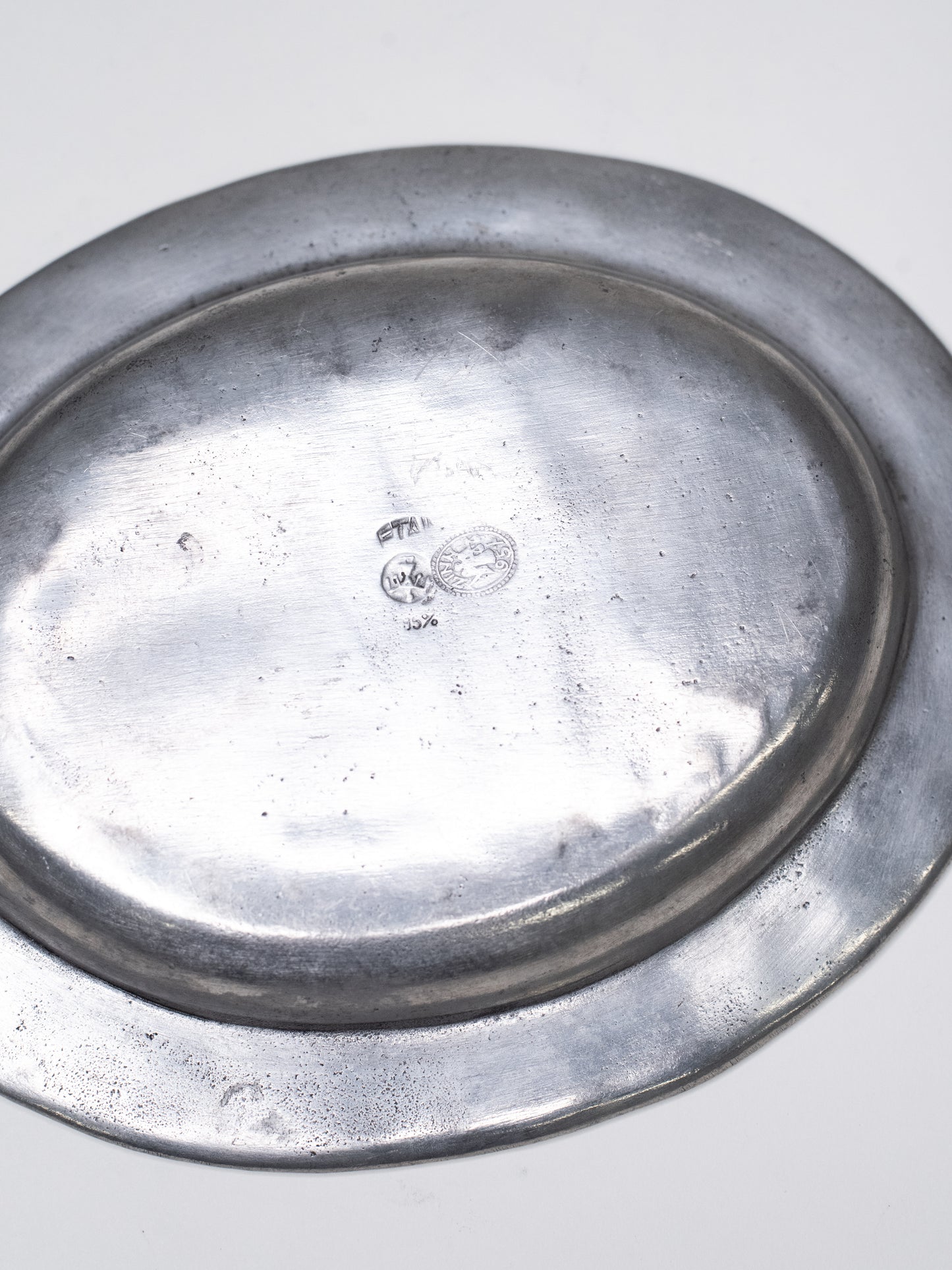 Small Vintage Pewter Dish