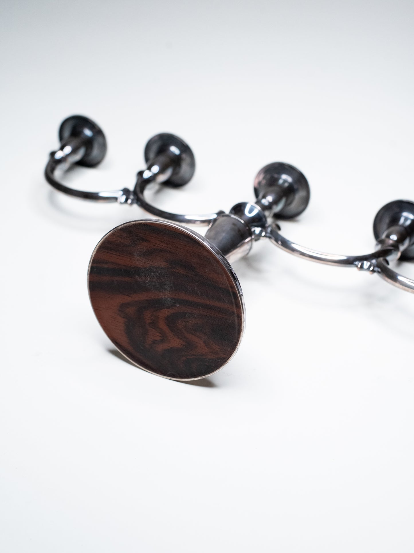 Vintage Scandinavian New Silver Candelabra