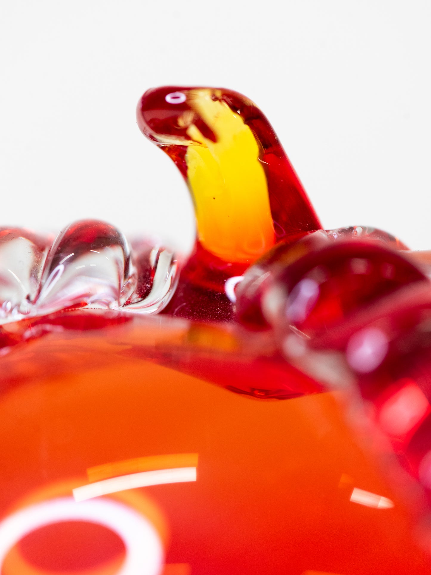 Chunky Vintage Art Glass Apple