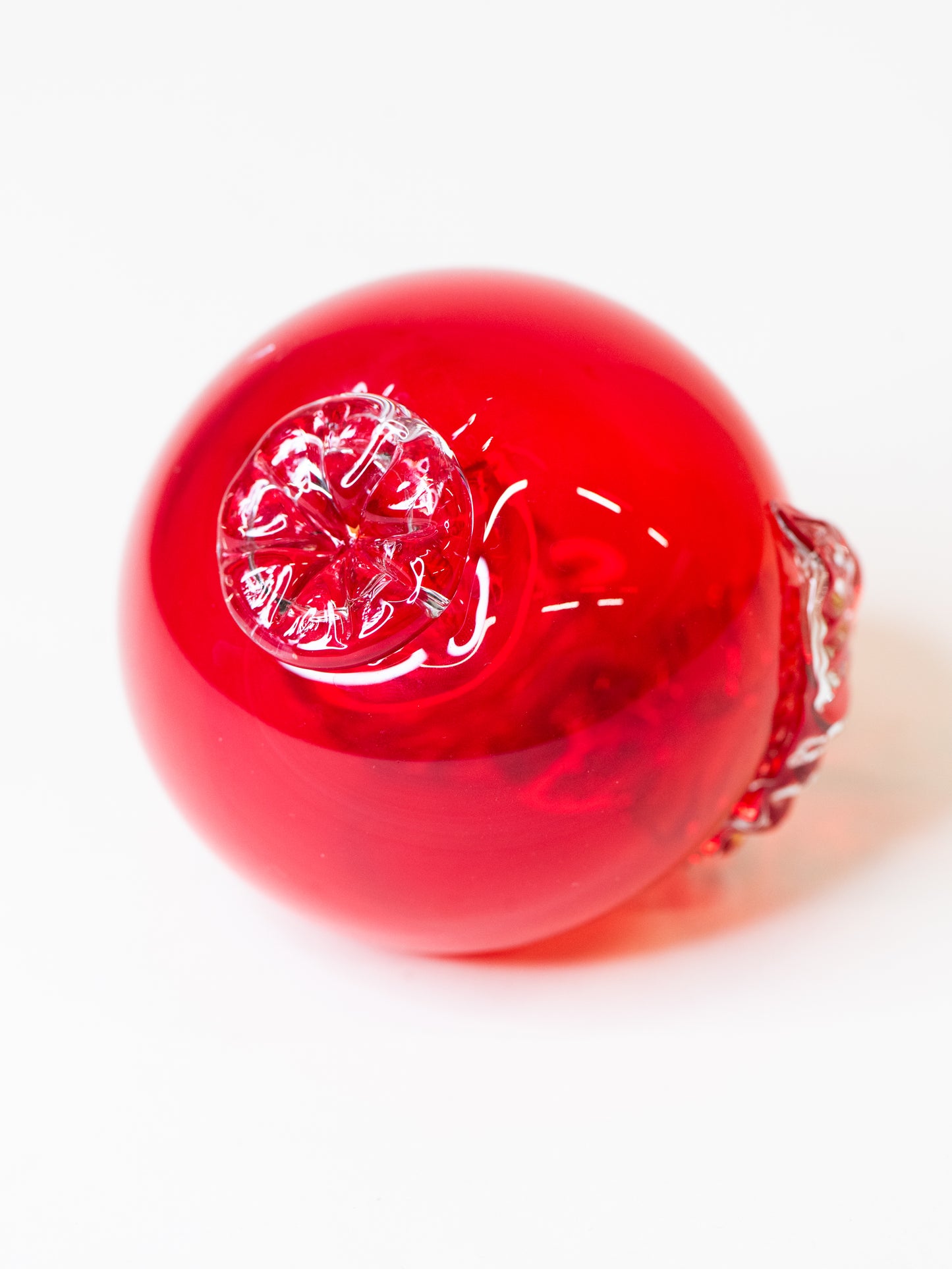 Chunky Vintage Art Glass Apple