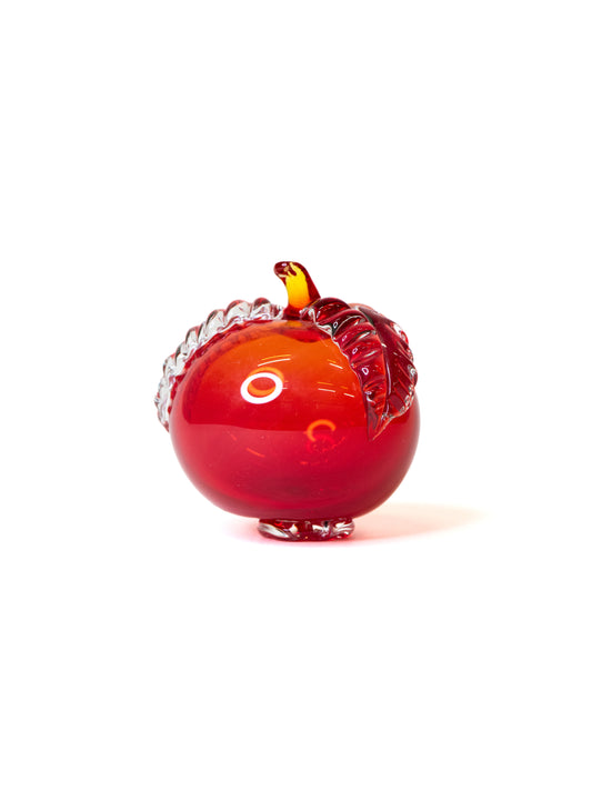Chunky Vintage Art Glass Apple