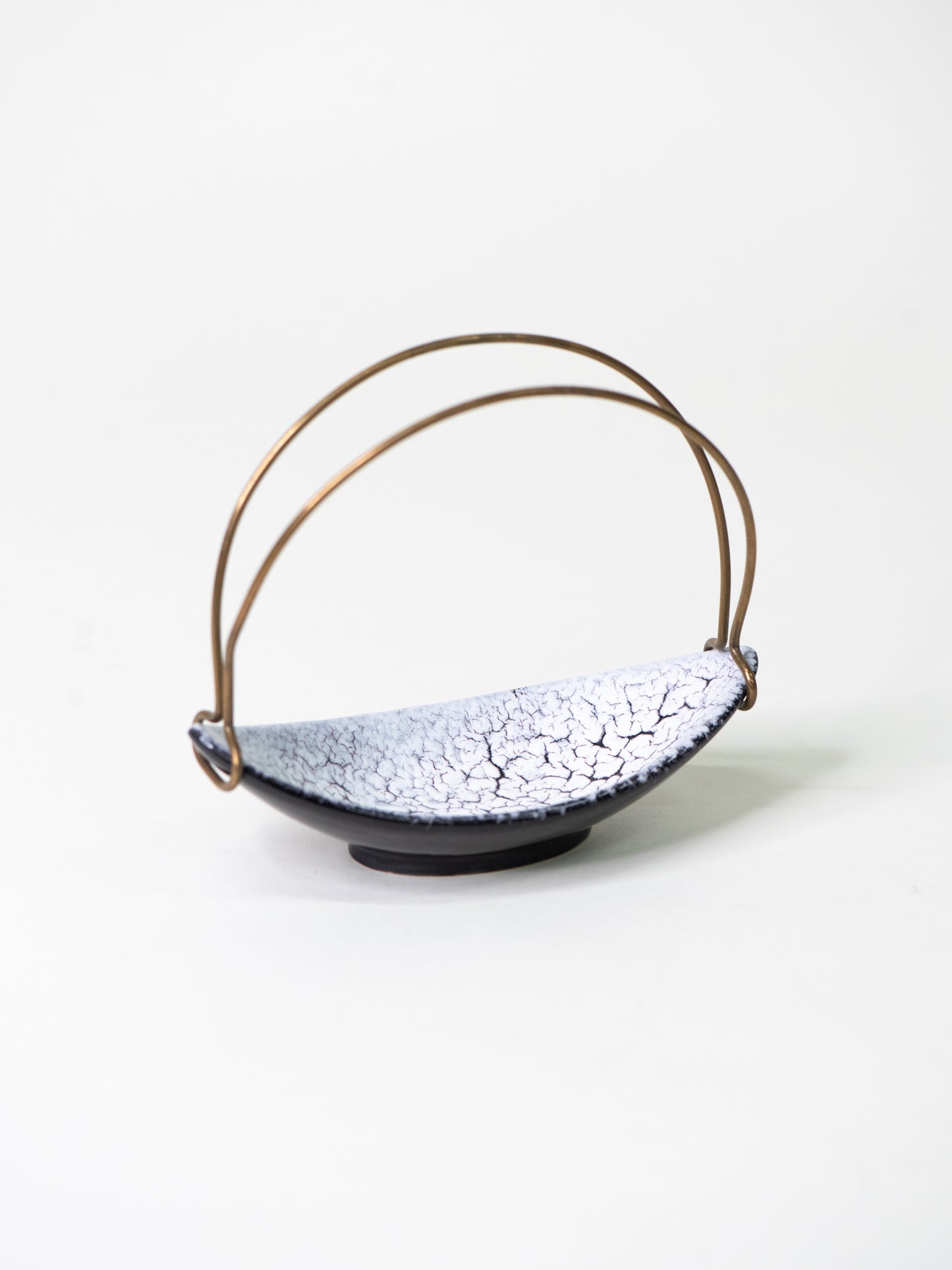 Vintage Ceramic Bowl with Brass Handle by Jasba - West Germany, 1960s