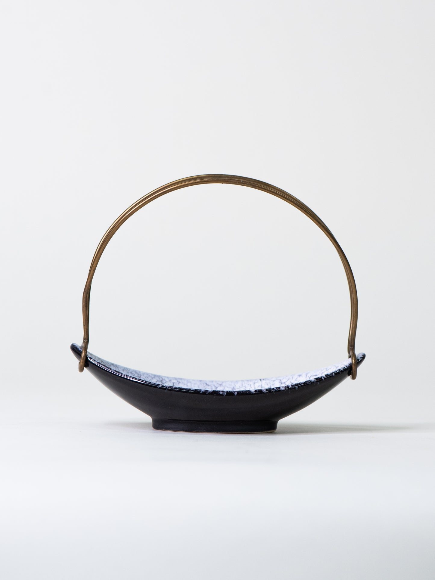 Vintage Ceramic Bowl with Brass Handle by Jasba - West Germany, 1960s