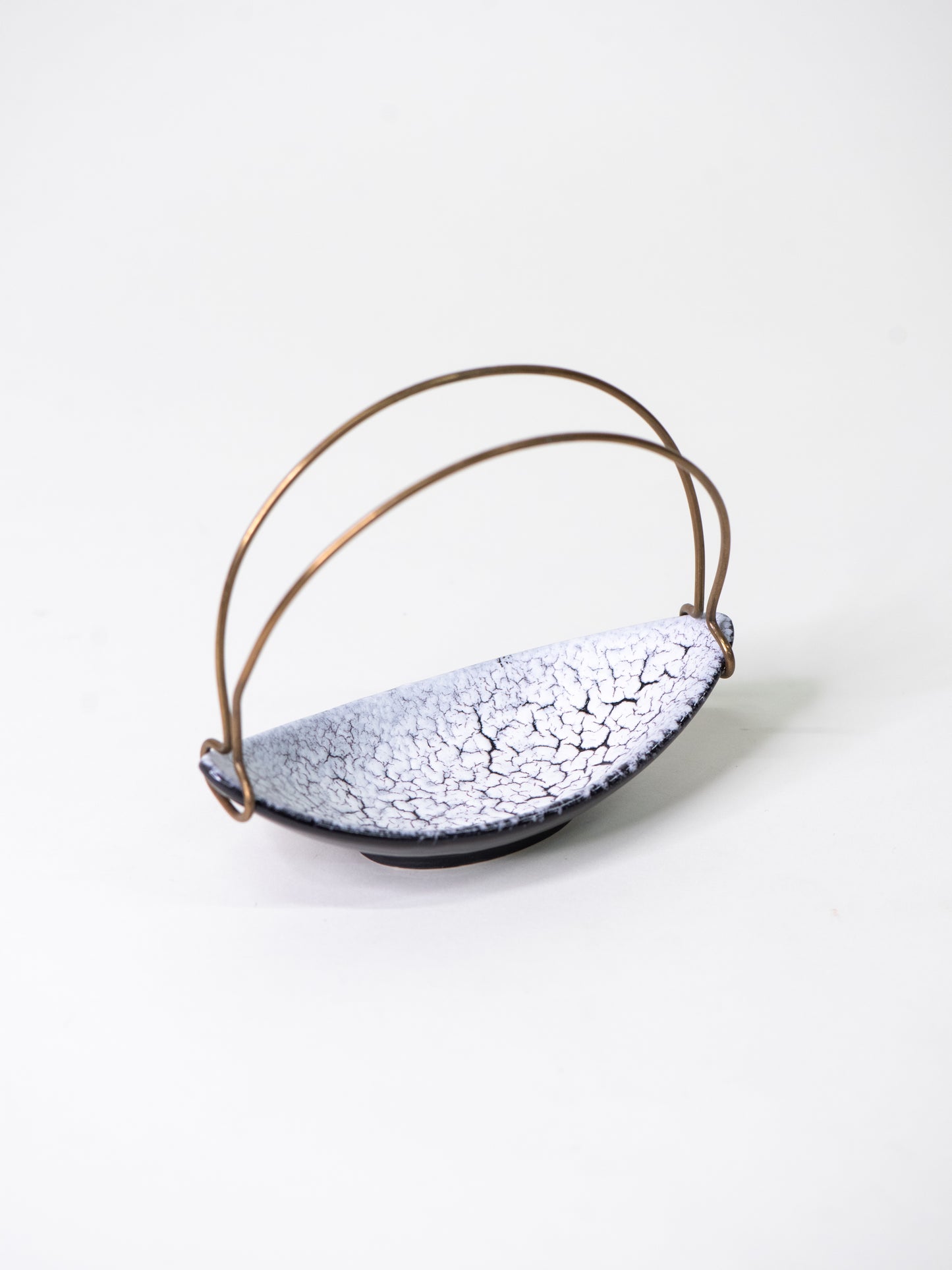 Vintage Ceramic Bowl with Brass Handle by Jasba - West Germany, 1960s