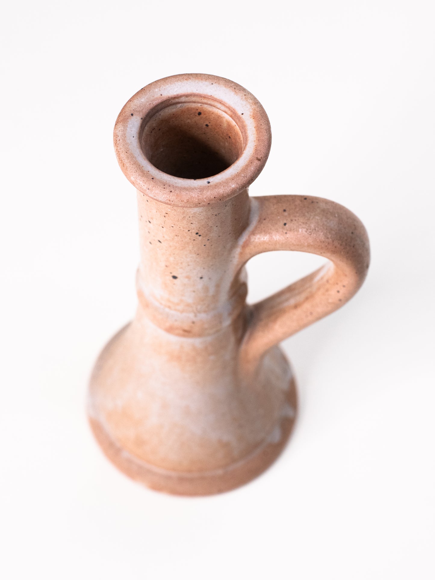 Vintage French Stoneware Vase in Warm Ochre