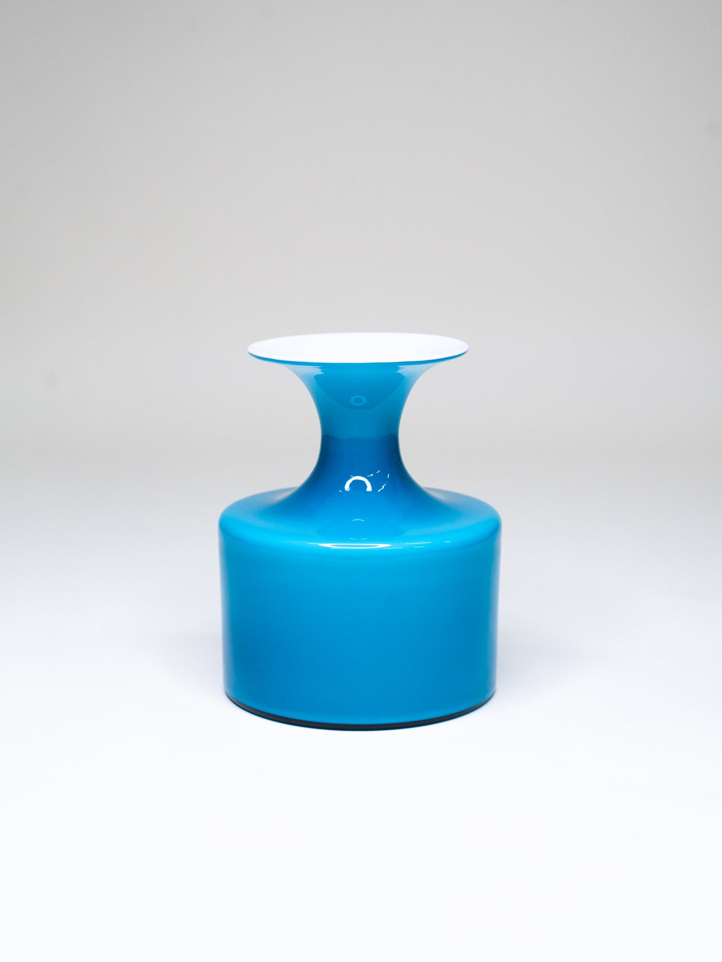 Blue 'Carnaby' Glass Vase by Per Lütken for Holmegaard - Denmark, 1960s