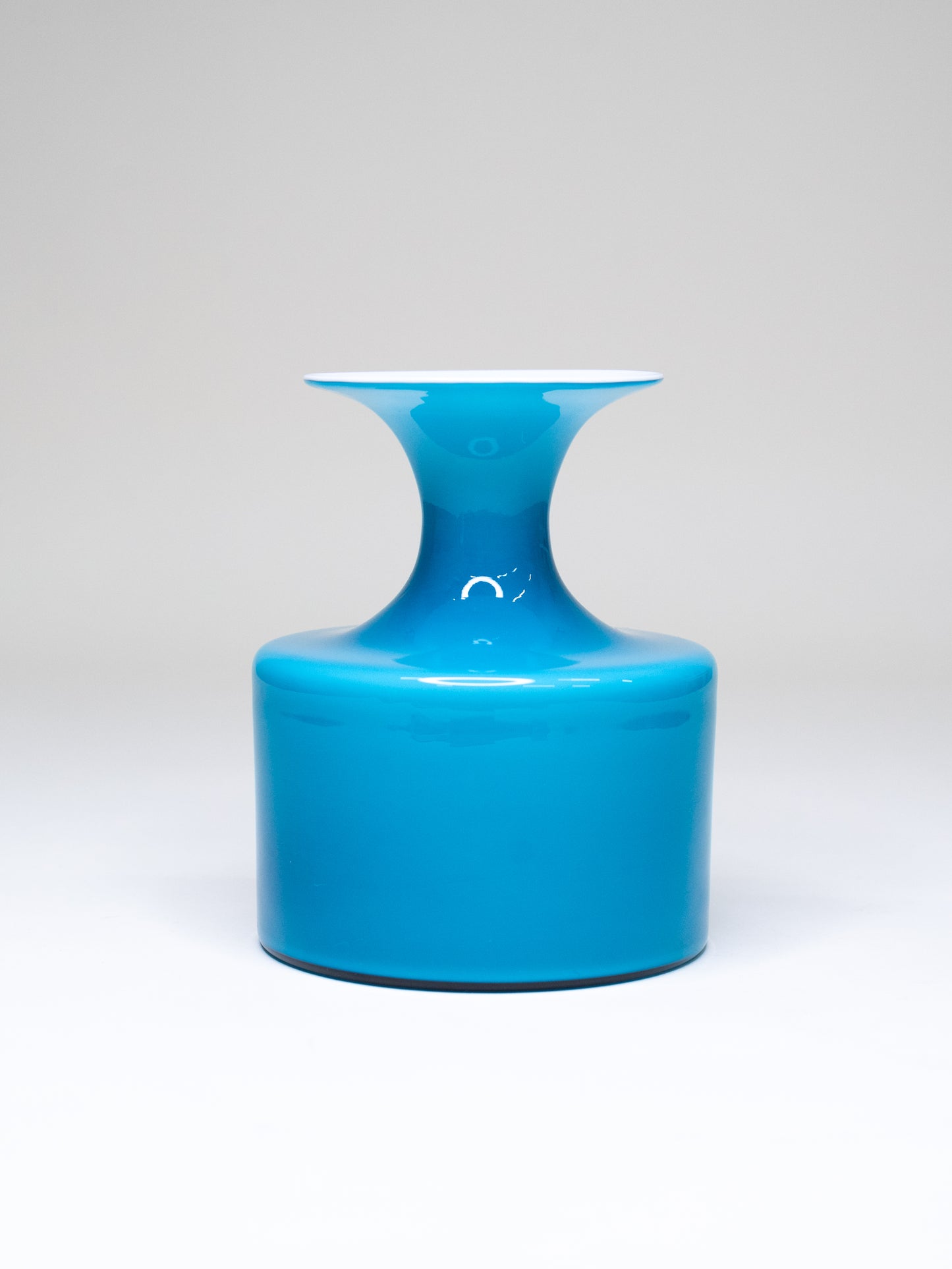 Blue 'Carnaby' Glass Vase by Per Lütken for Holmegaard - Denmark, 1960s