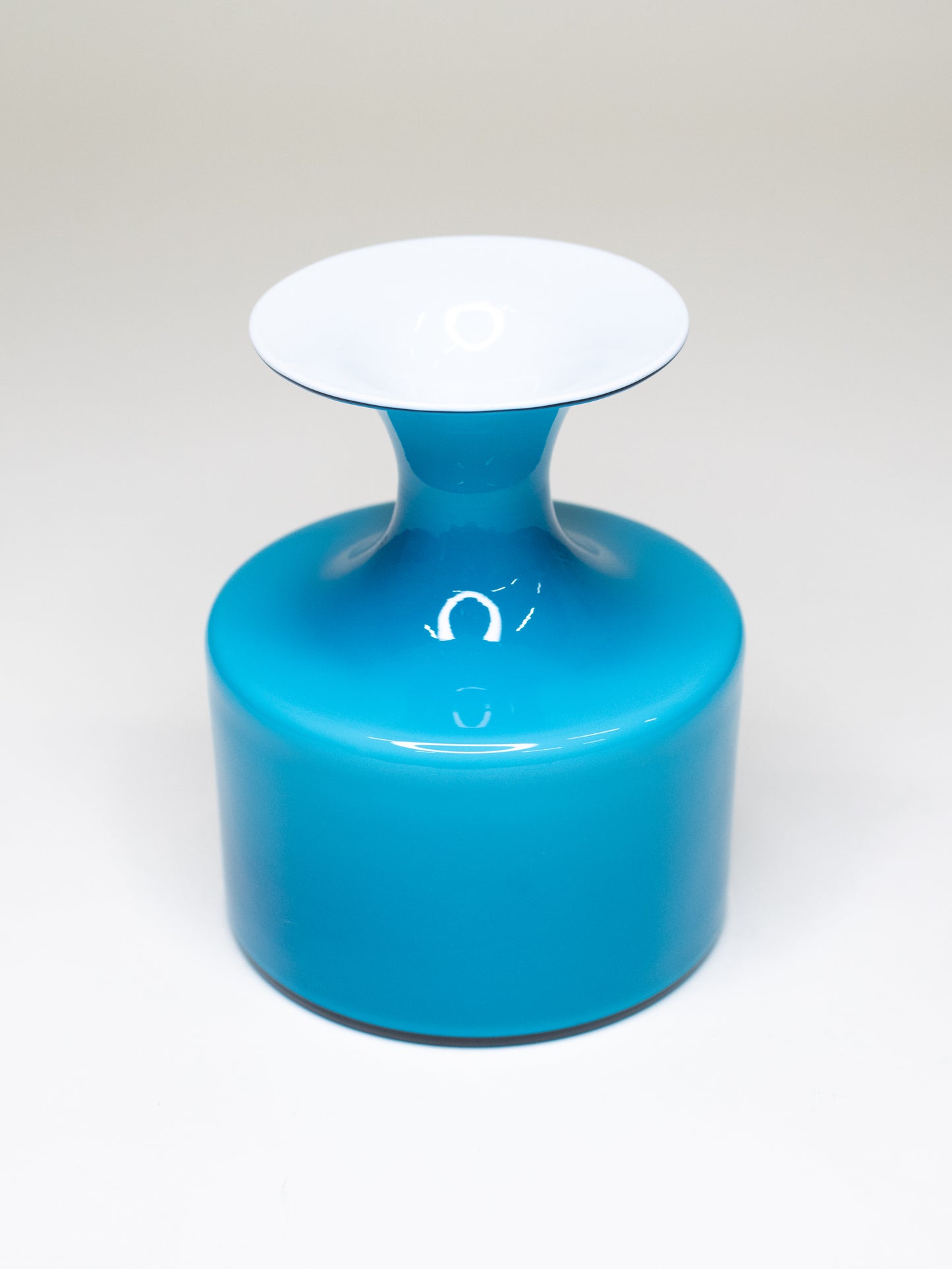 Blue 'Carnaby' Glass Vase by Per Lütken for Holmegaard - Denmark, 1960s