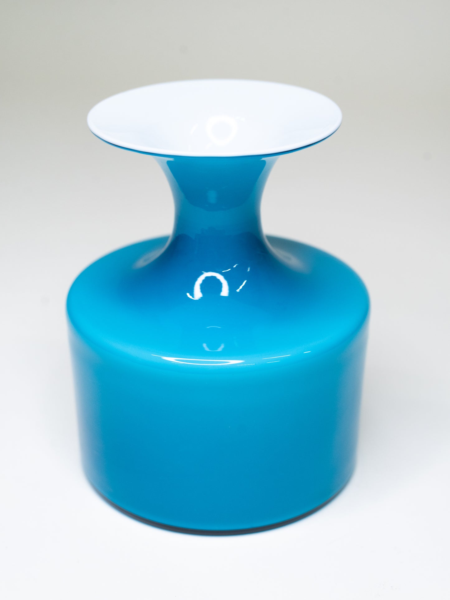 Blue 'Carnaby' Glass Vase by Per Lütken for Holmegaard - Denmark, 1960s