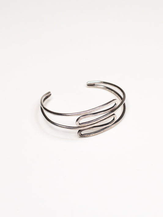 Vintage Modernist Sterling Silver Cuff