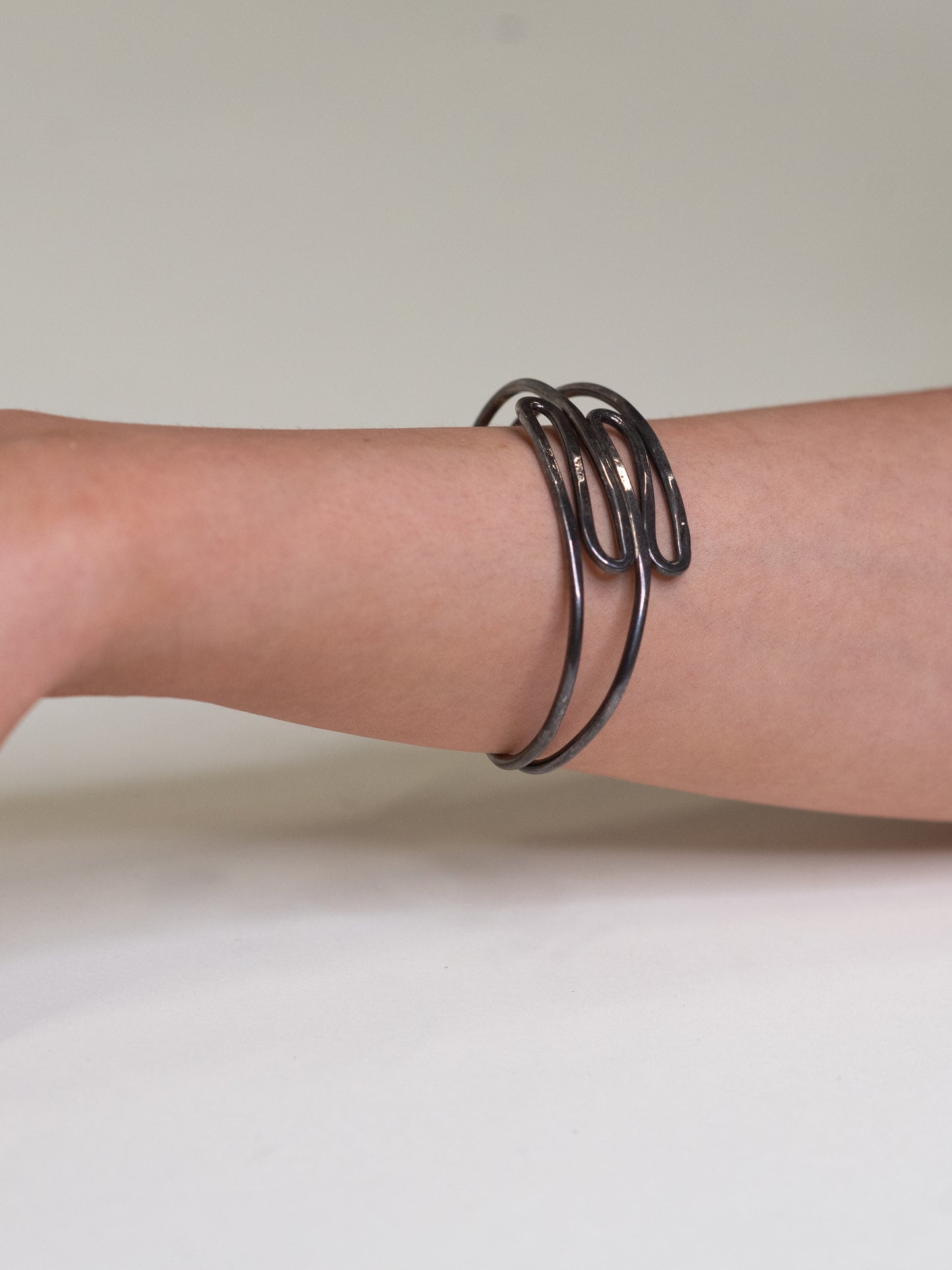Vintage Modernist Sterling Silver Cuff