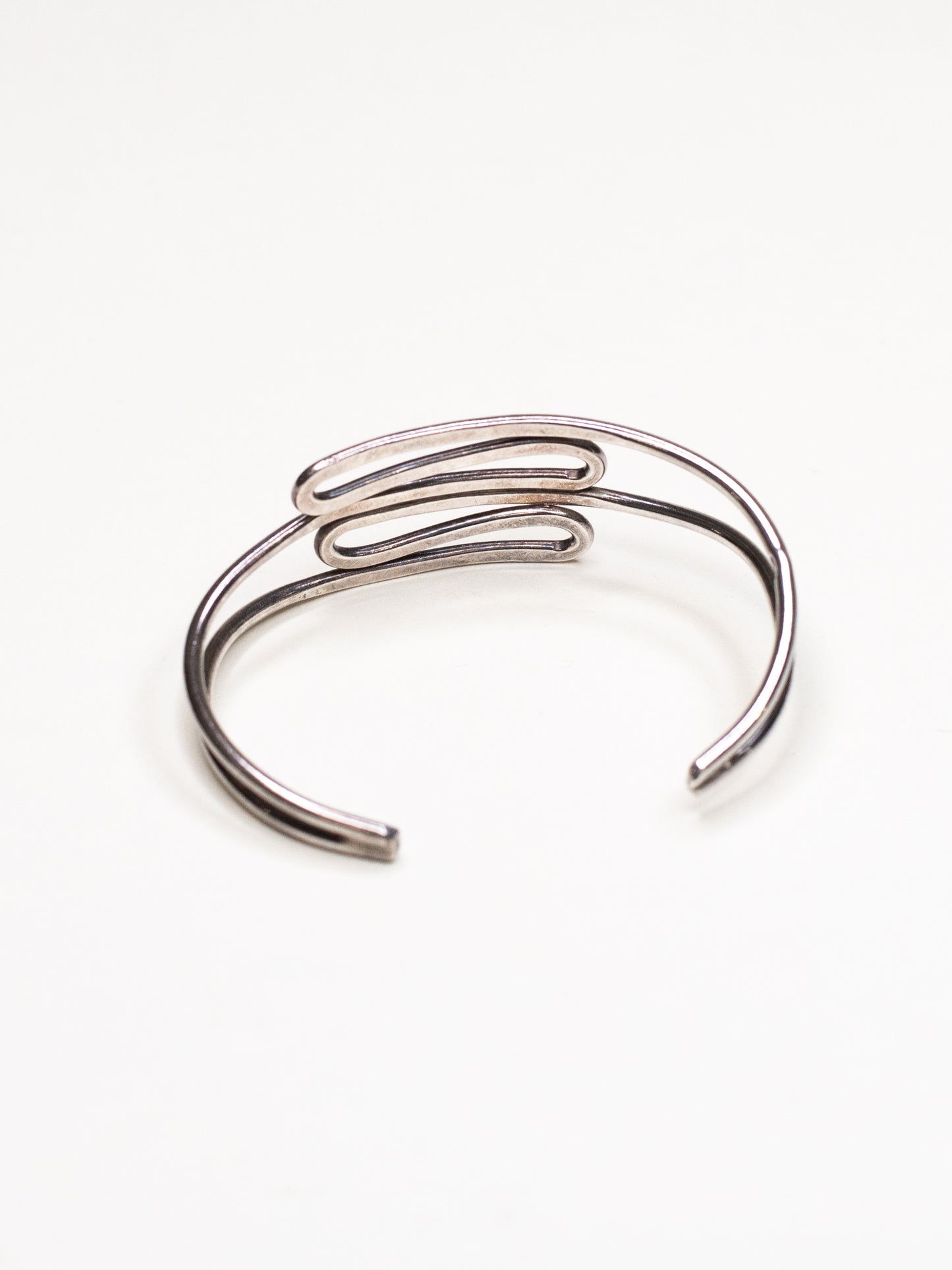Vintage Modernist Sterling Silver Cuff