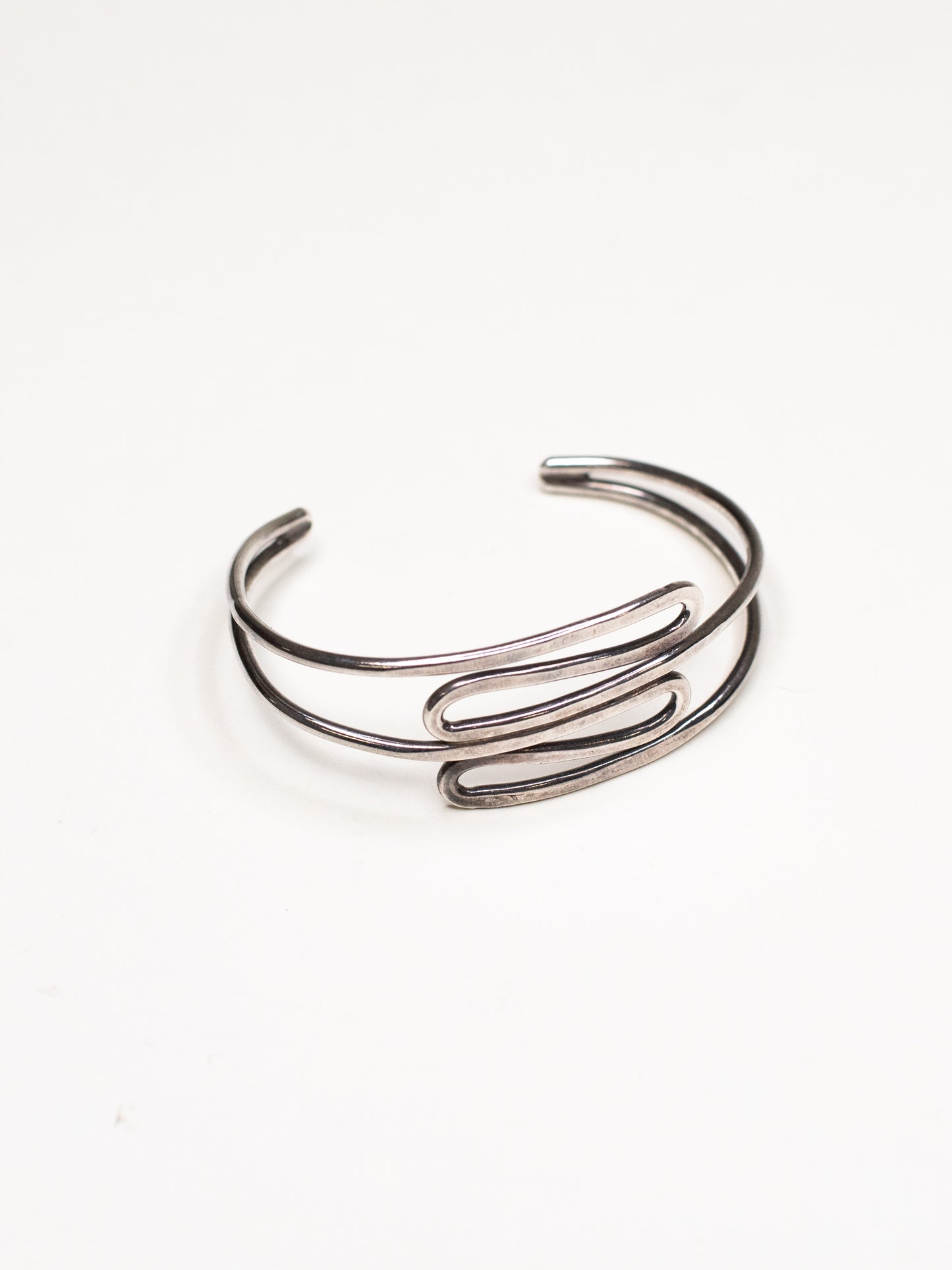 Vintage Modernist Sterling Silver Cuff