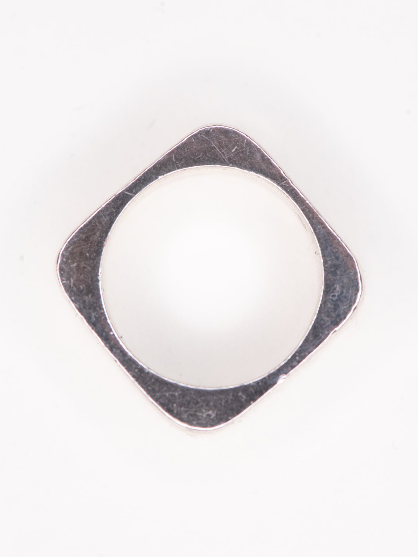 Vintage Modernist Square Silver Ring
