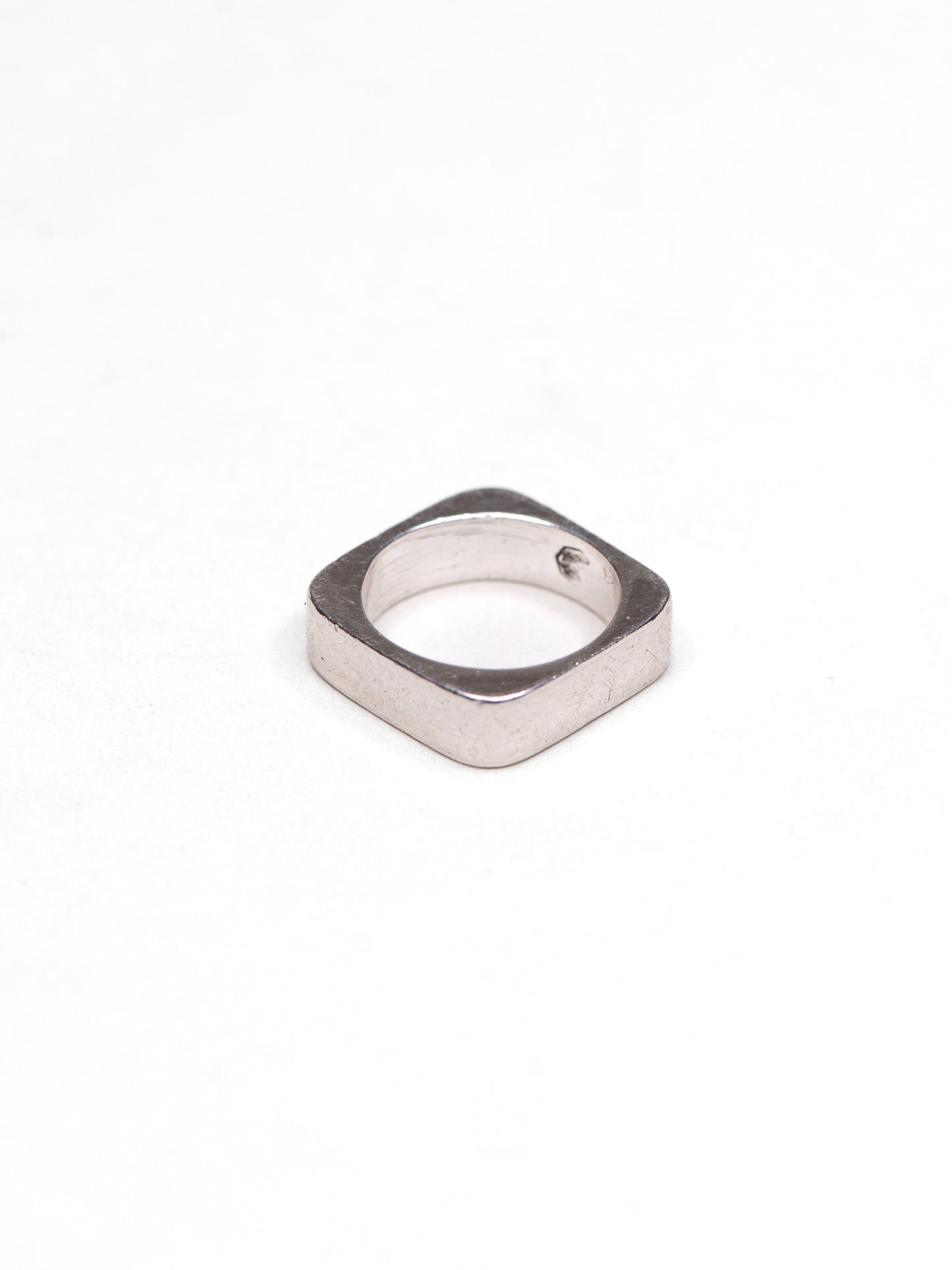 Vintage Modernist Square Silver Ring