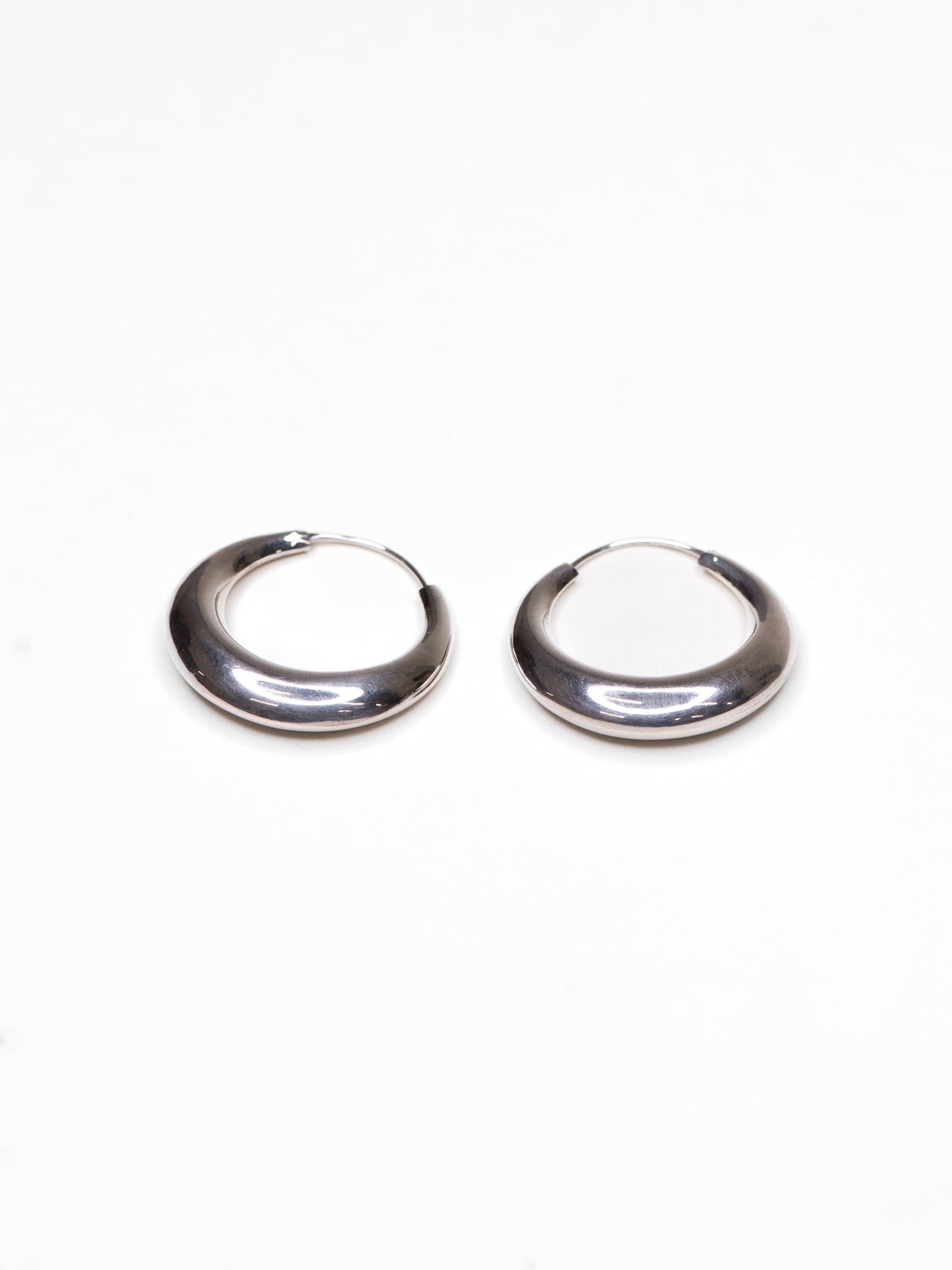 Vintage Silver Hoop Earrings - 1980's–1990's