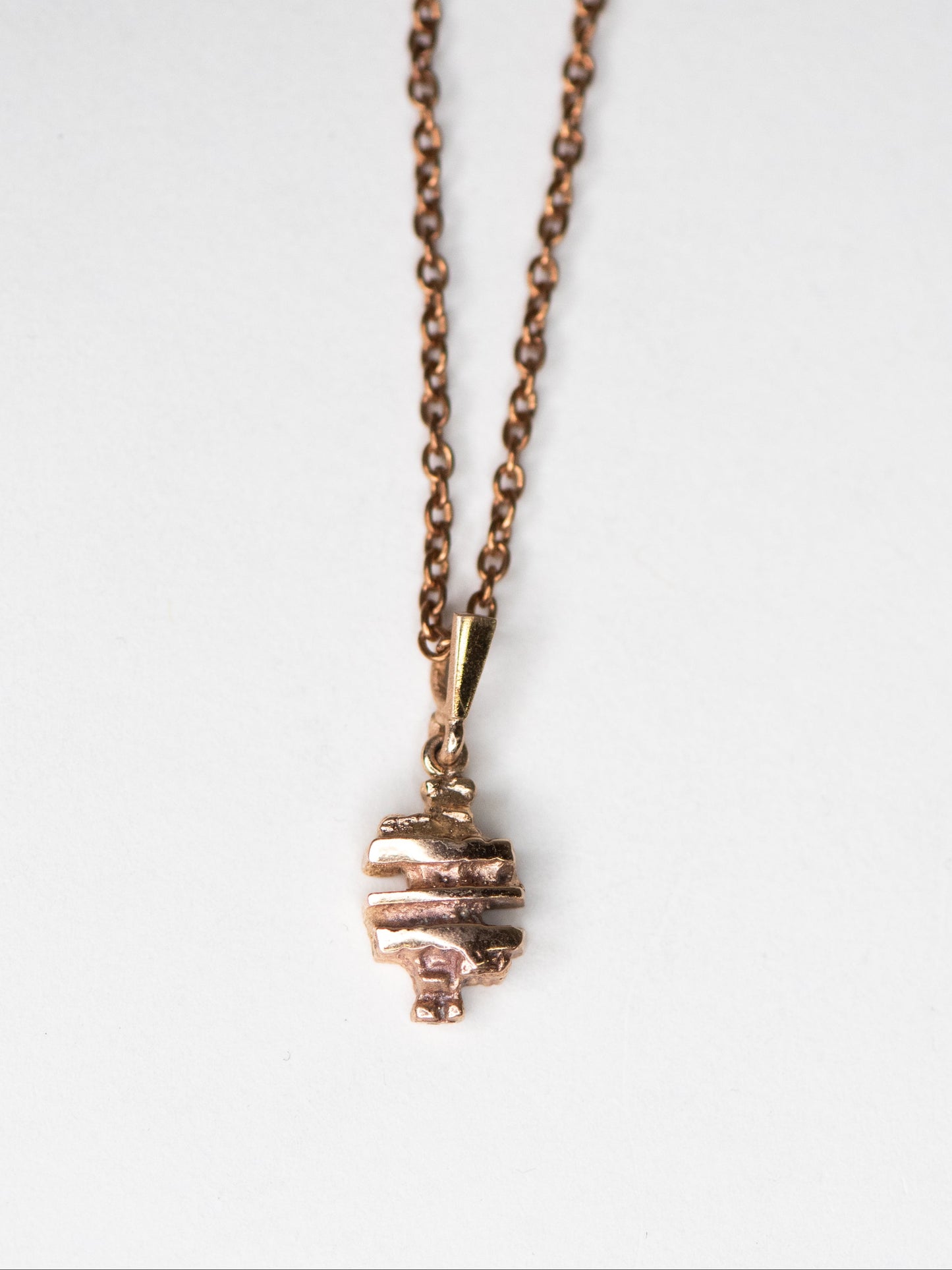 Vintage Bronze Pendant Necklace by Kultasepät Salovaara - Finland, 1970s