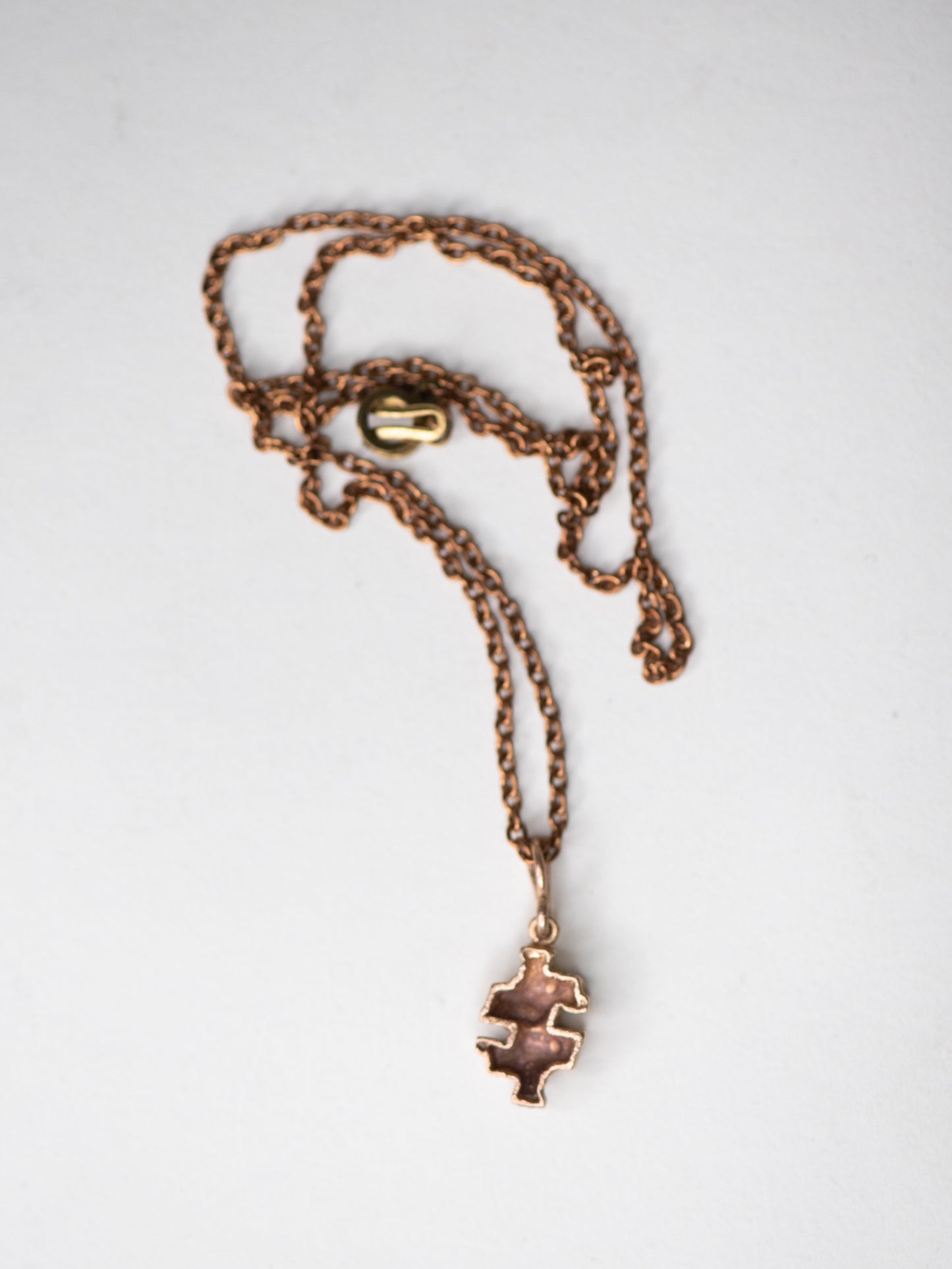 Vintage Bronze Pendant Necklace by Kultasepät Salovaara - Finland, 1970s