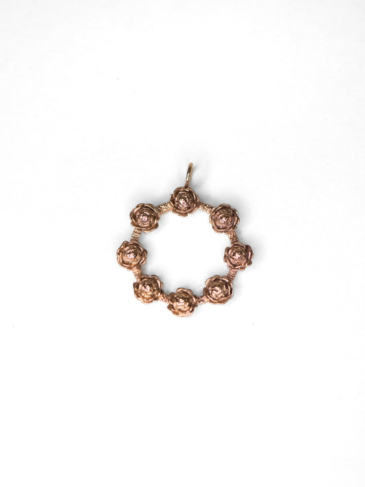 Bronze Floral Wreath Pendant - Finland, 1970s