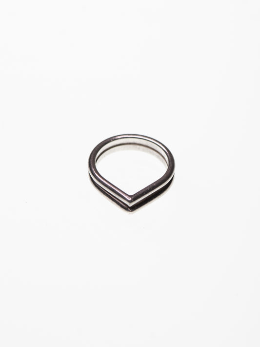 Vintage Silver Ring - Double-Layered ’Compro’ by Karl Laine