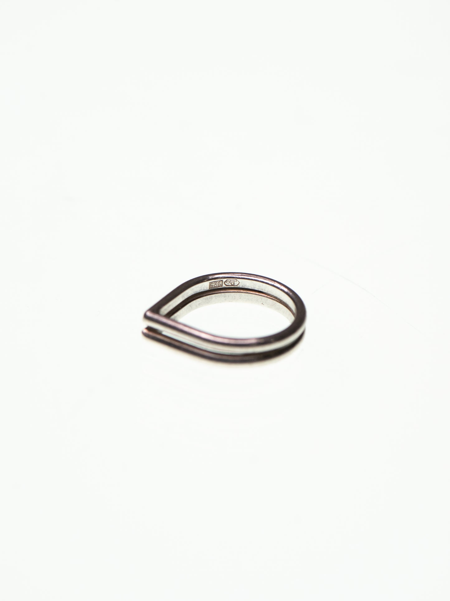 Vintage Silver Ring - Double-Layered ’Compro’ by Karl Laine