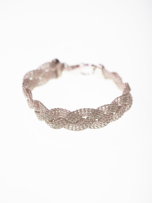 Vintage Braided Sterling Silver Bracelet