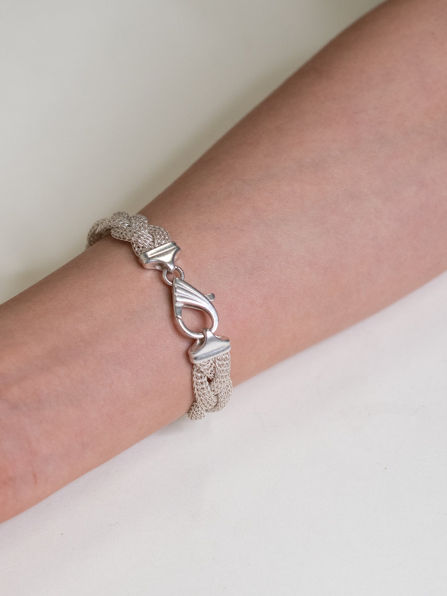 Vintage Braided Sterling Silver Bracelet