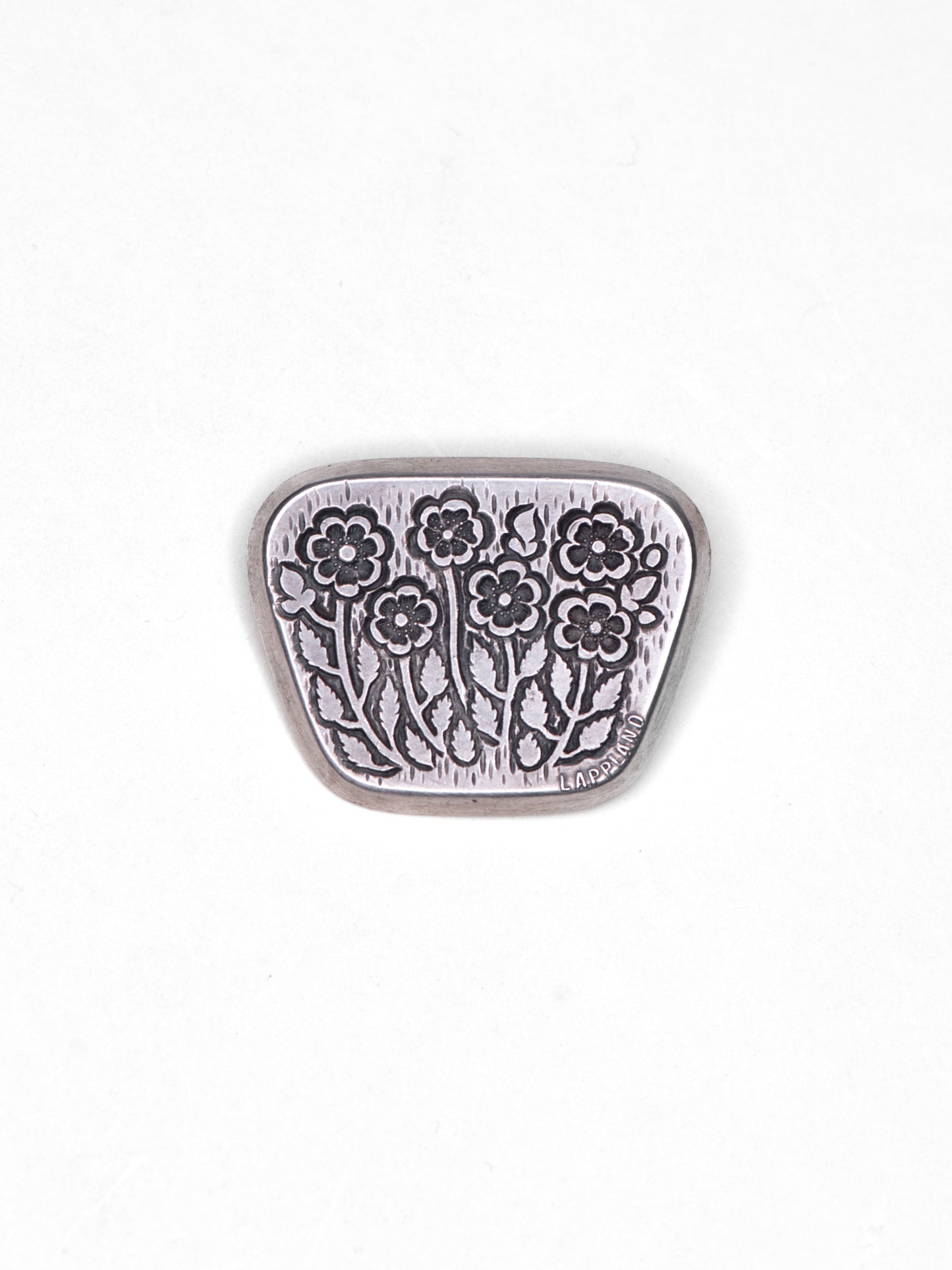 Mid-Century Silver Floral Brooch by G. Fröberg - Sweden, 1950