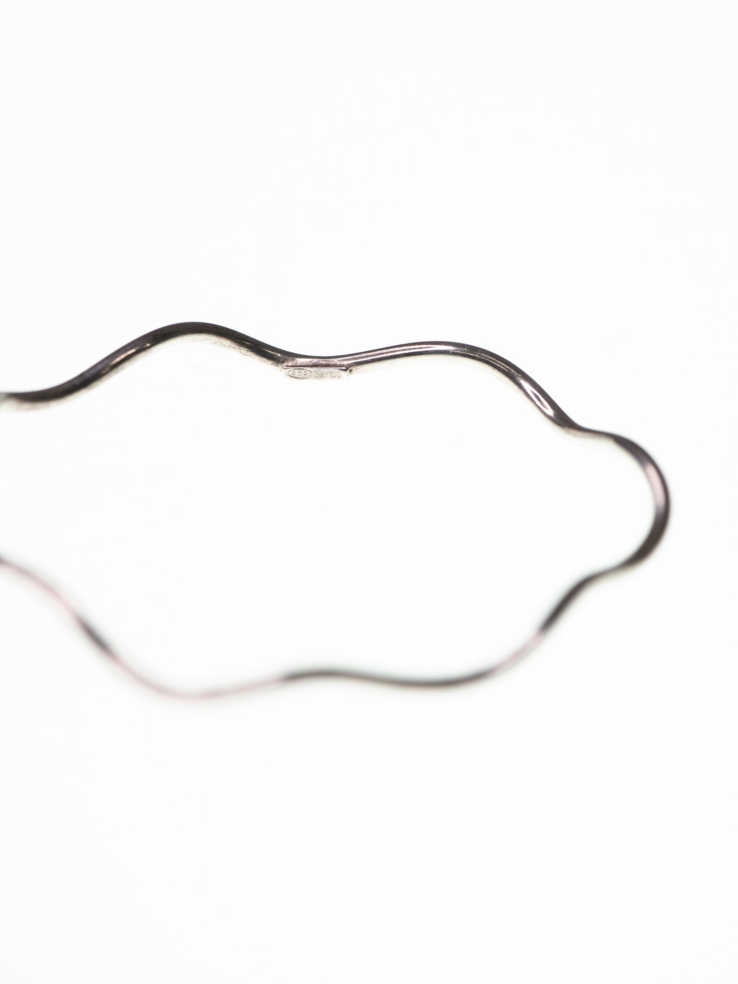 Soft Wave Sterling Silver Bracelet - 1990s