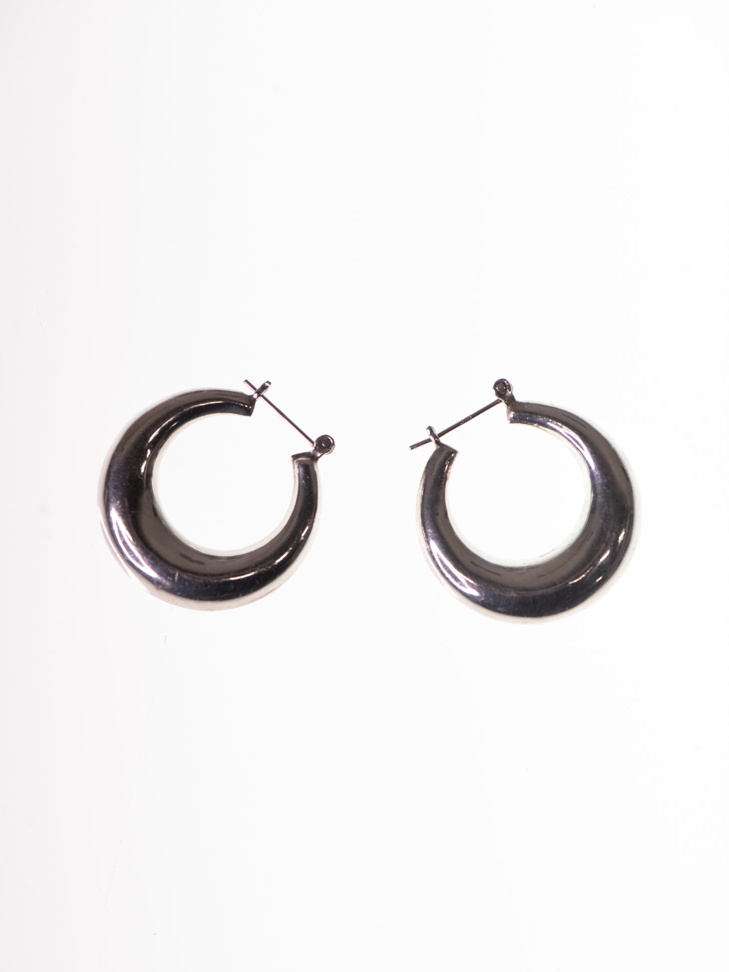Vintage Sterling Silver Hoop Earrings