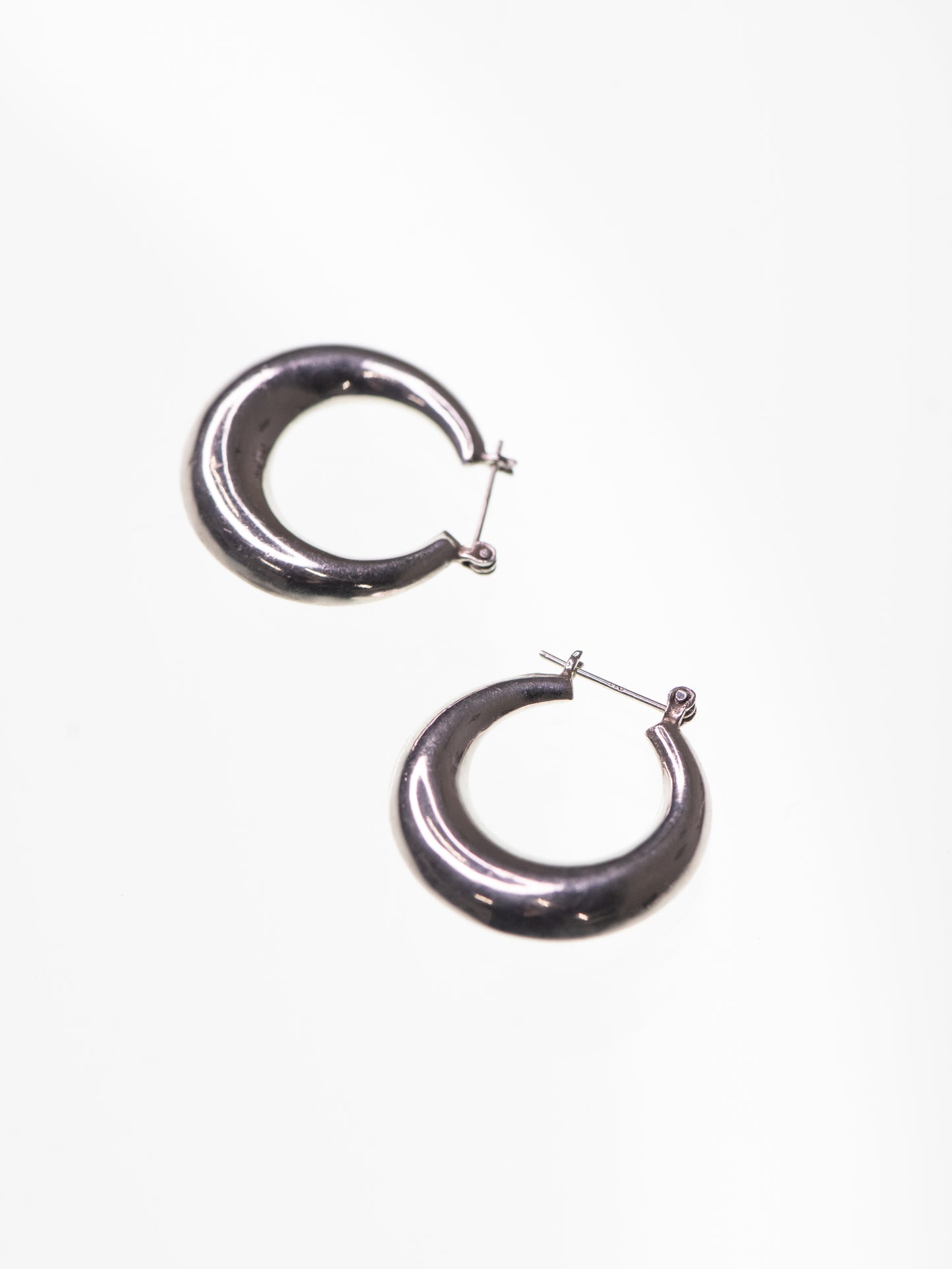 Vintage Sterling Silver Hoop Earrings