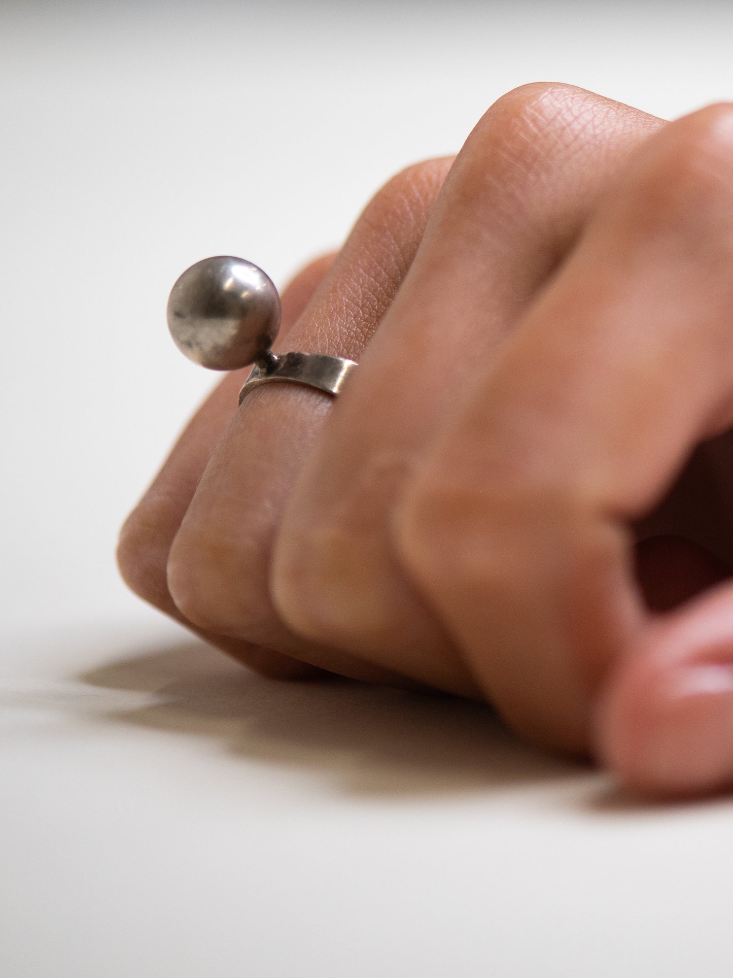 Modernist Silver Ring by Ateljé Waldemar Jonsson - Sweden, 1967