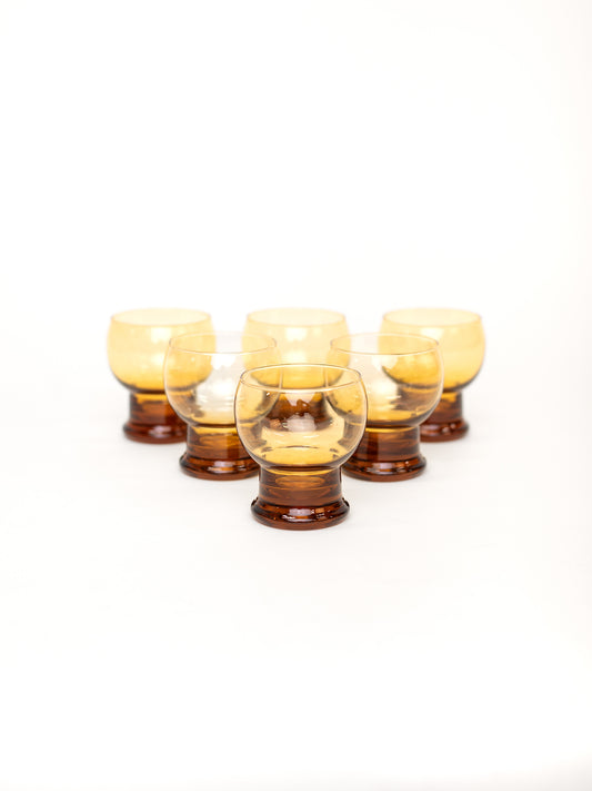 Vintage 1970's Drinking Glasses by Riihimäen Lasi - Set of 6