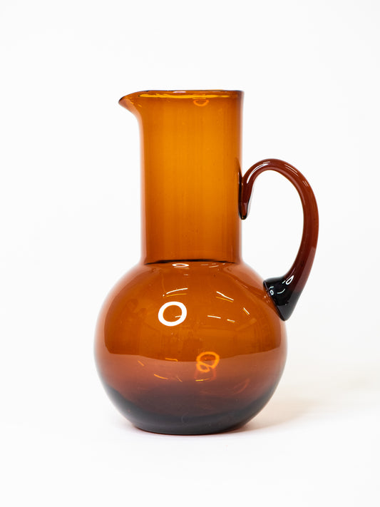 Amber Glass Pitcher by Sirkku Kumela for Kumela - Finland, 1960s