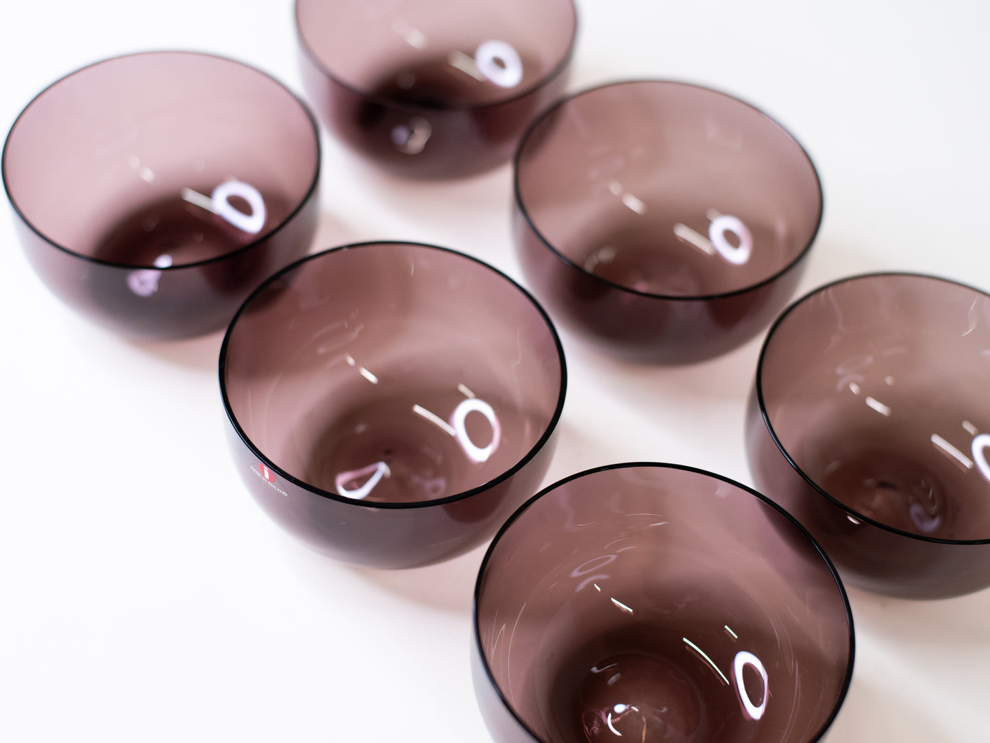 Vintage Glass Bowls by Timo Sarpaneva for Iittala - Finland, 1950s - Set of 6