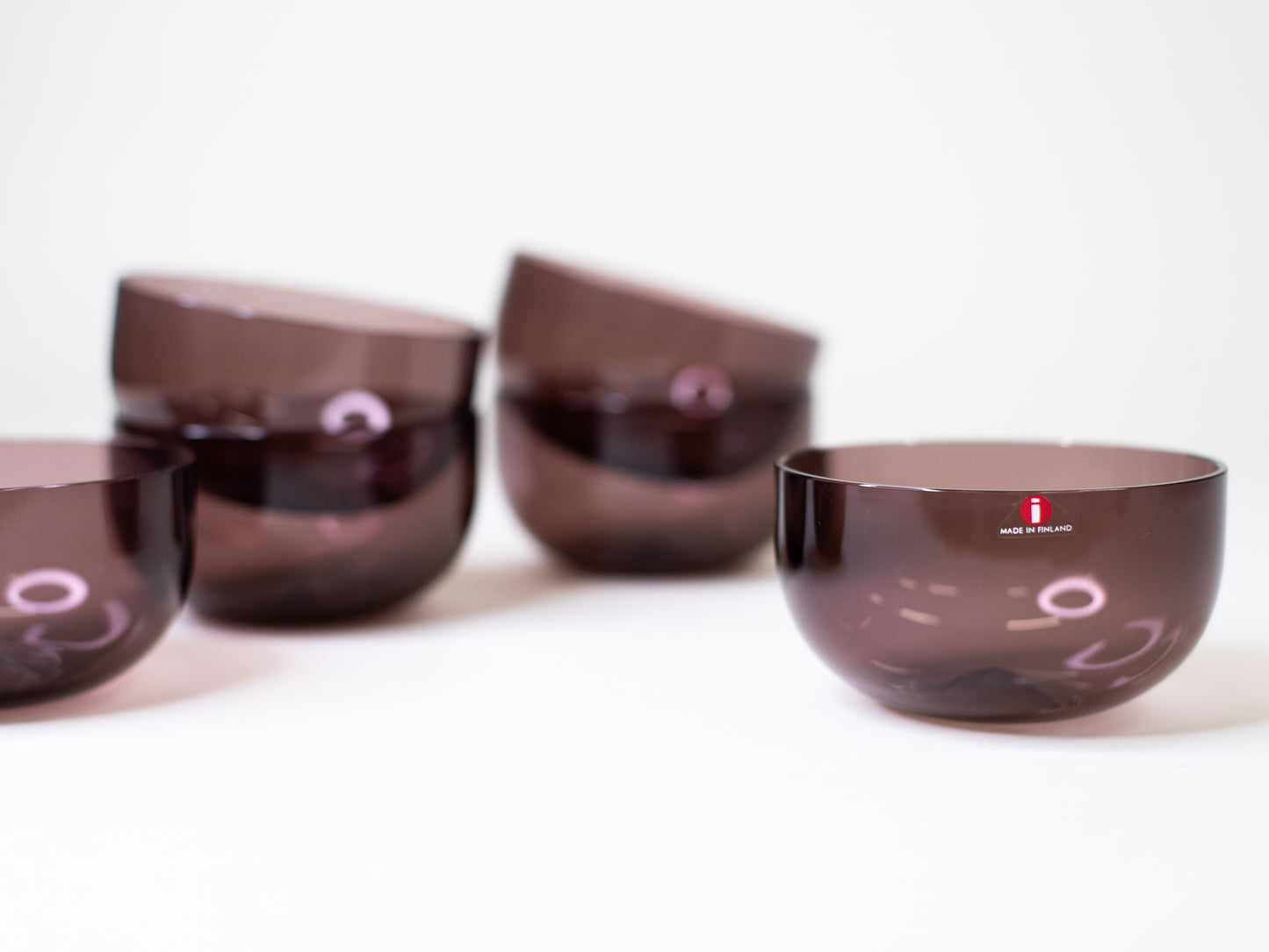 Vintage Glass Bowls by Timo Sarpaneva for Iittala - Finland, 1950s - Set of 6
