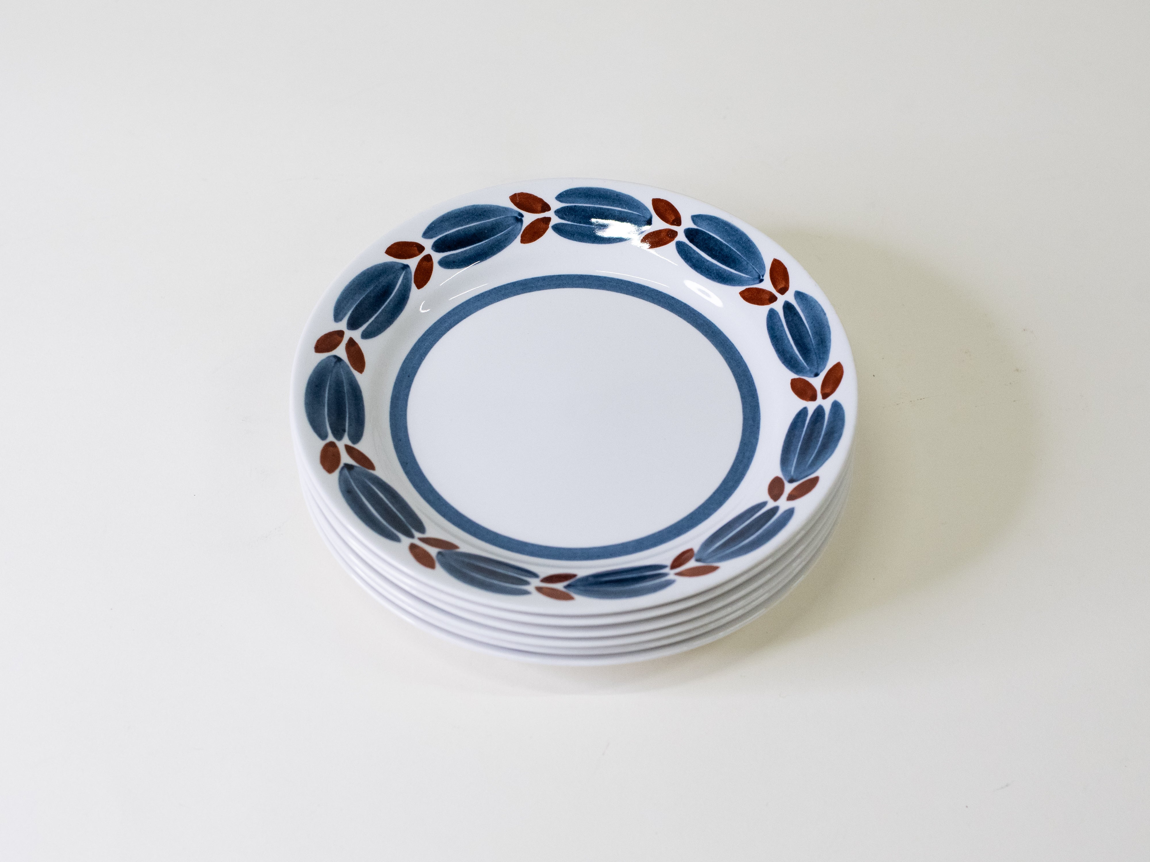 ARABIA BOTNIA 18.8cmプレート Rare Arabia 'Botnia' Side Plates by Olga Osol - Finland 1968 – Set