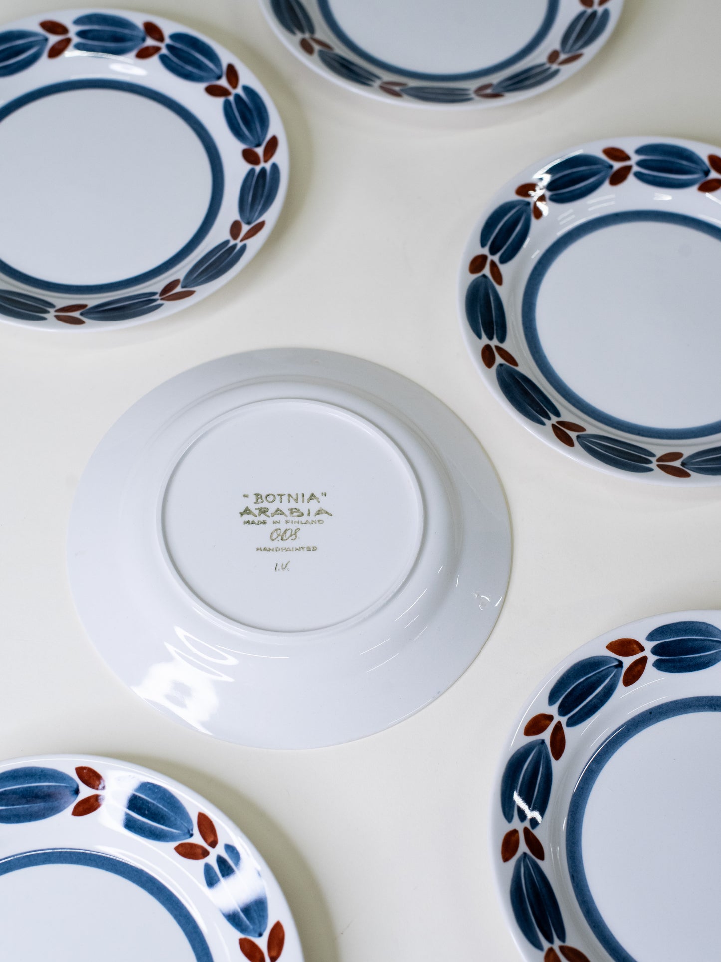 Rare Arabia ‘Botnia’ Side Plates by Olga Osol - Finland 1968 – Set of 6